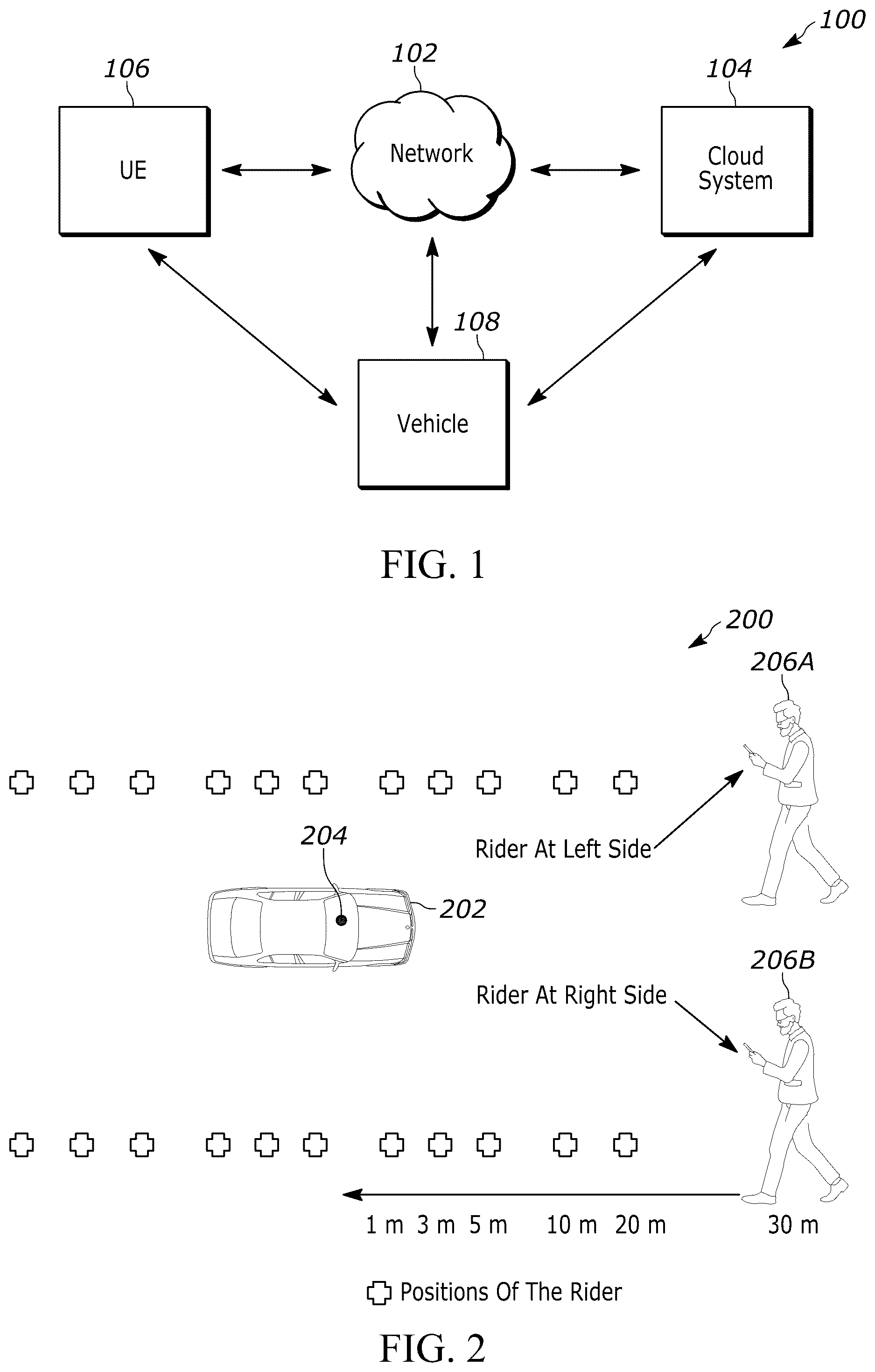 Patent US12455168 Figure 1 – Vehicle road side identification of a target via differential amplitude RF signals