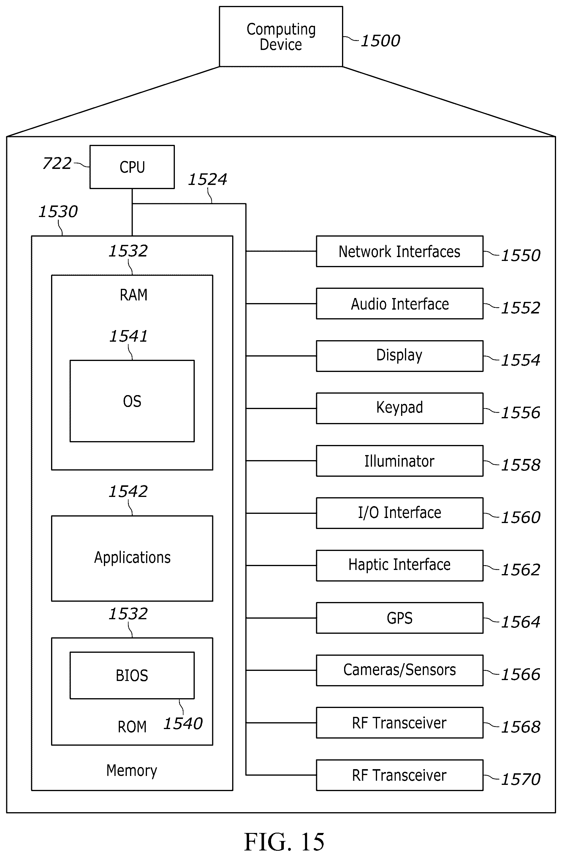 Patent US12455168 Figure 15 – Vehicle road side identification of a target via differential amplitude RF signals