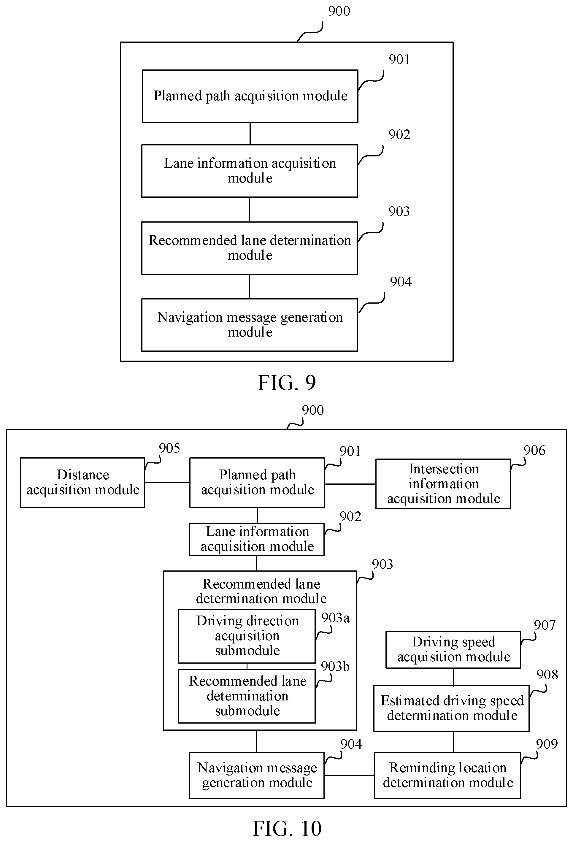 Patent US12455171 Figure 7 – Providing early lane navigation information for a road connecting successive intersections