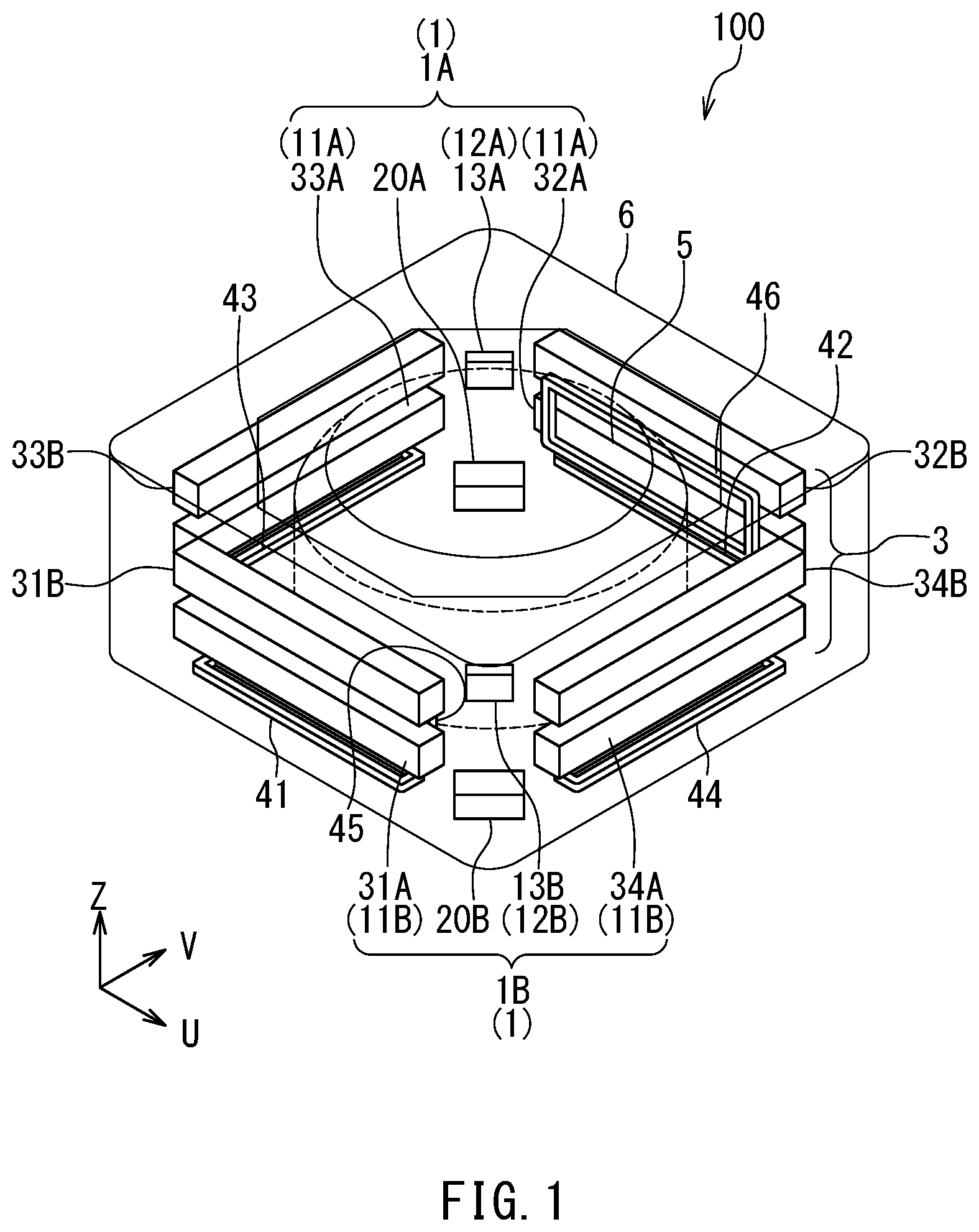 Patent US12455177 — Position detection device — Figure 1