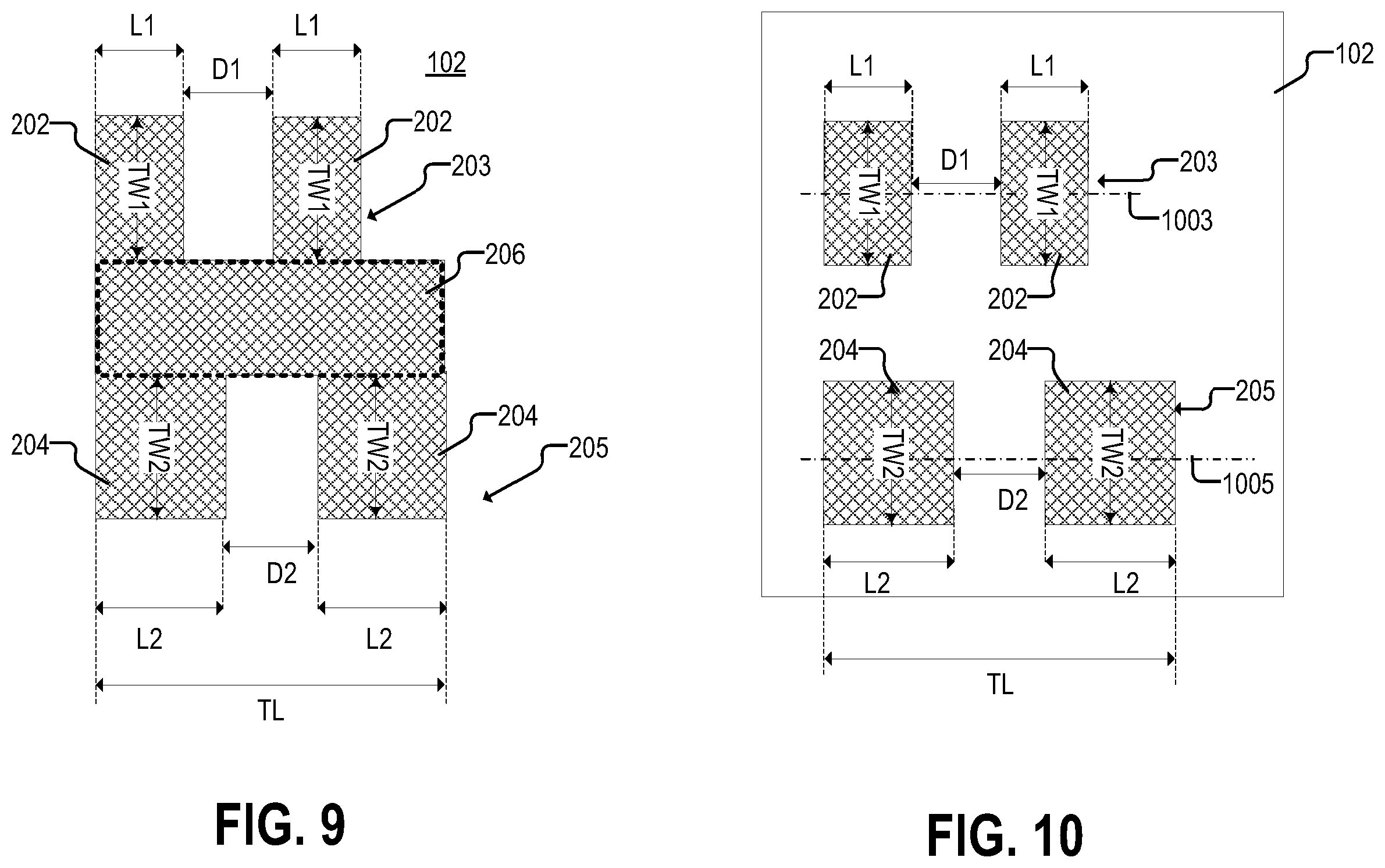 Patent US12455178 Figure 9 – Inductive linear stroke sensor using dual tracks with different periodicity
