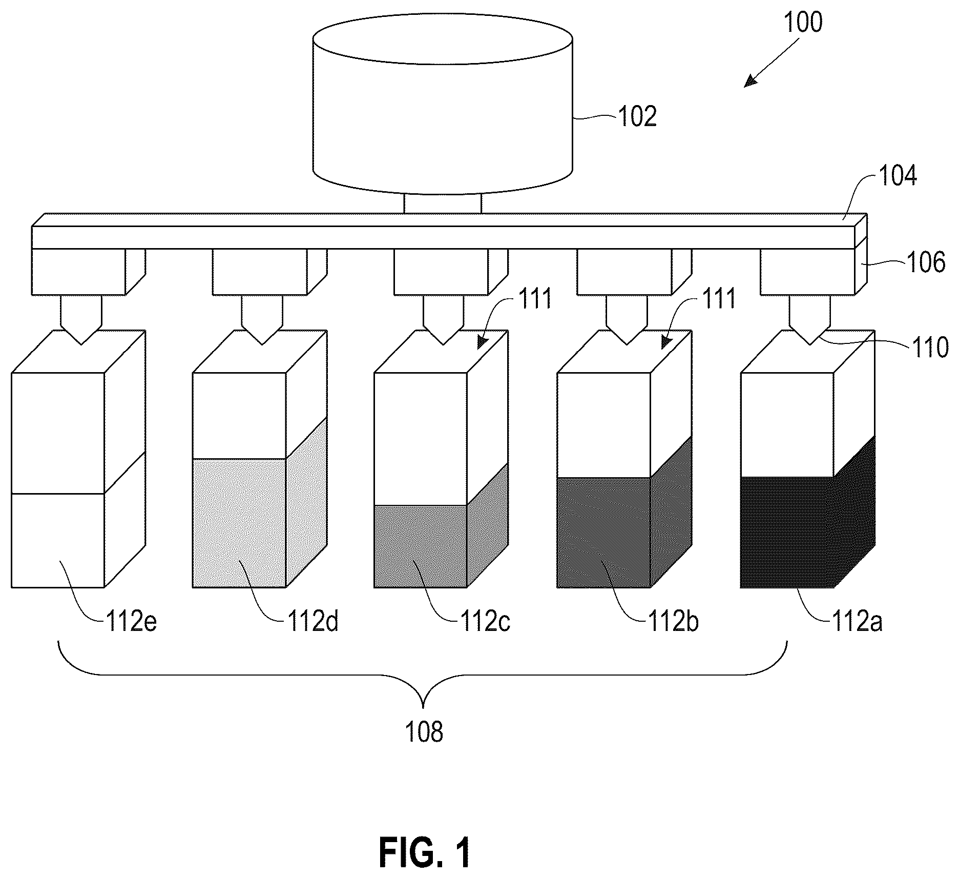 Patent US12455227 — Enclosed, multi-chamber metering and mixing system used for urinalysis — Figure 1
