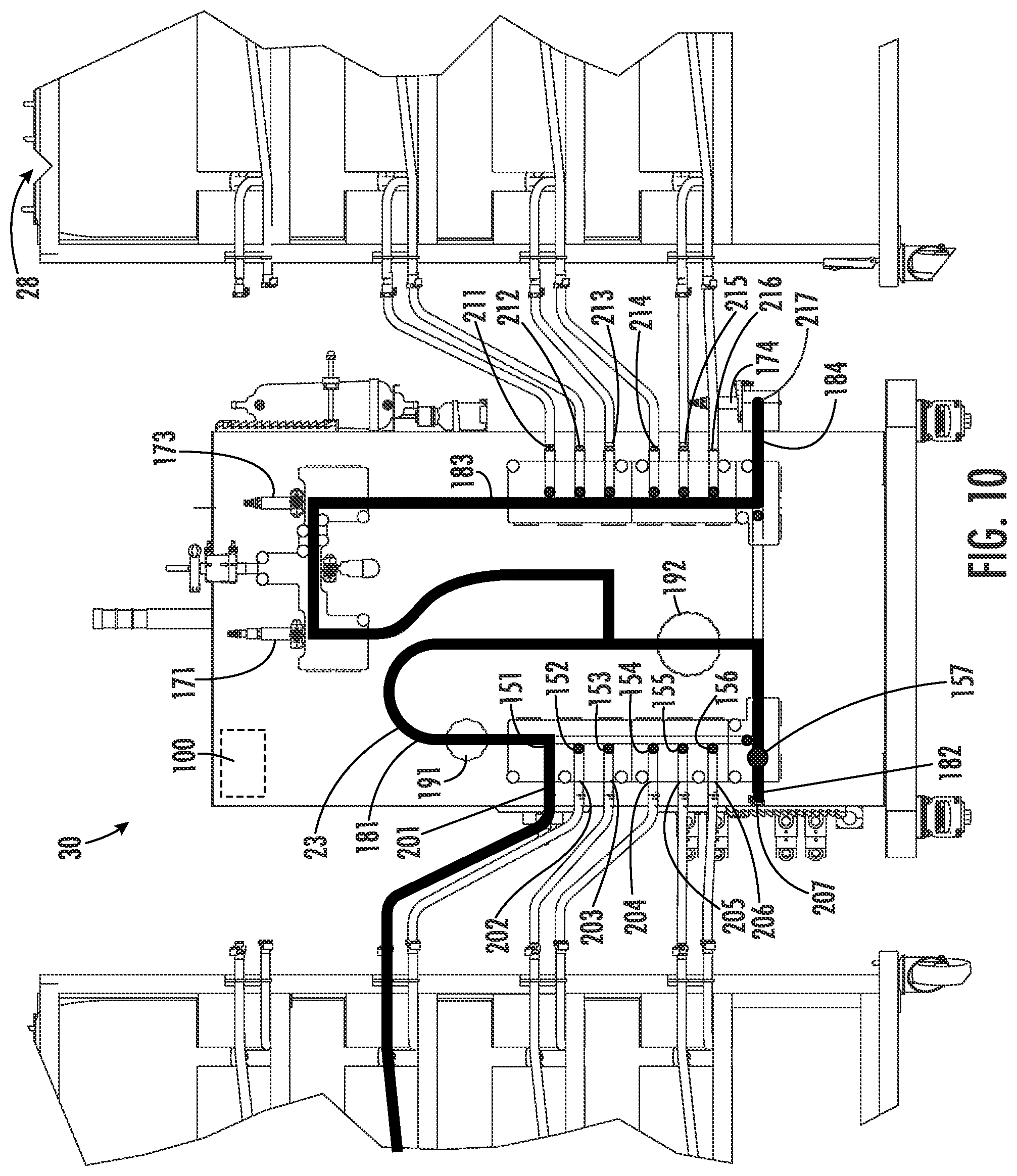 Patent US12455292 Figure 9 – Single use manifold for buffer management system