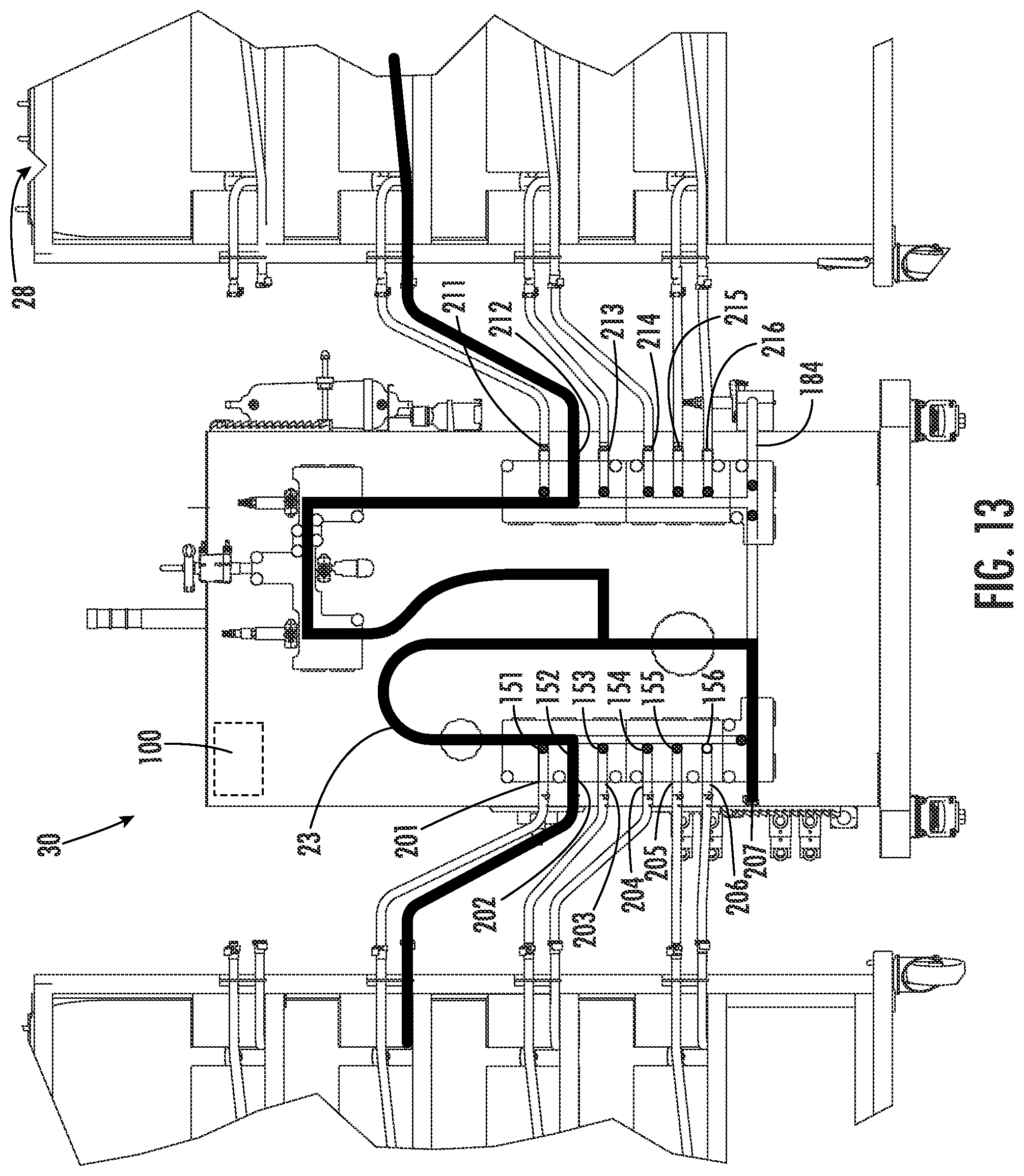 Patent US12455292 Figure 12 – Single use manifold for buffer management system