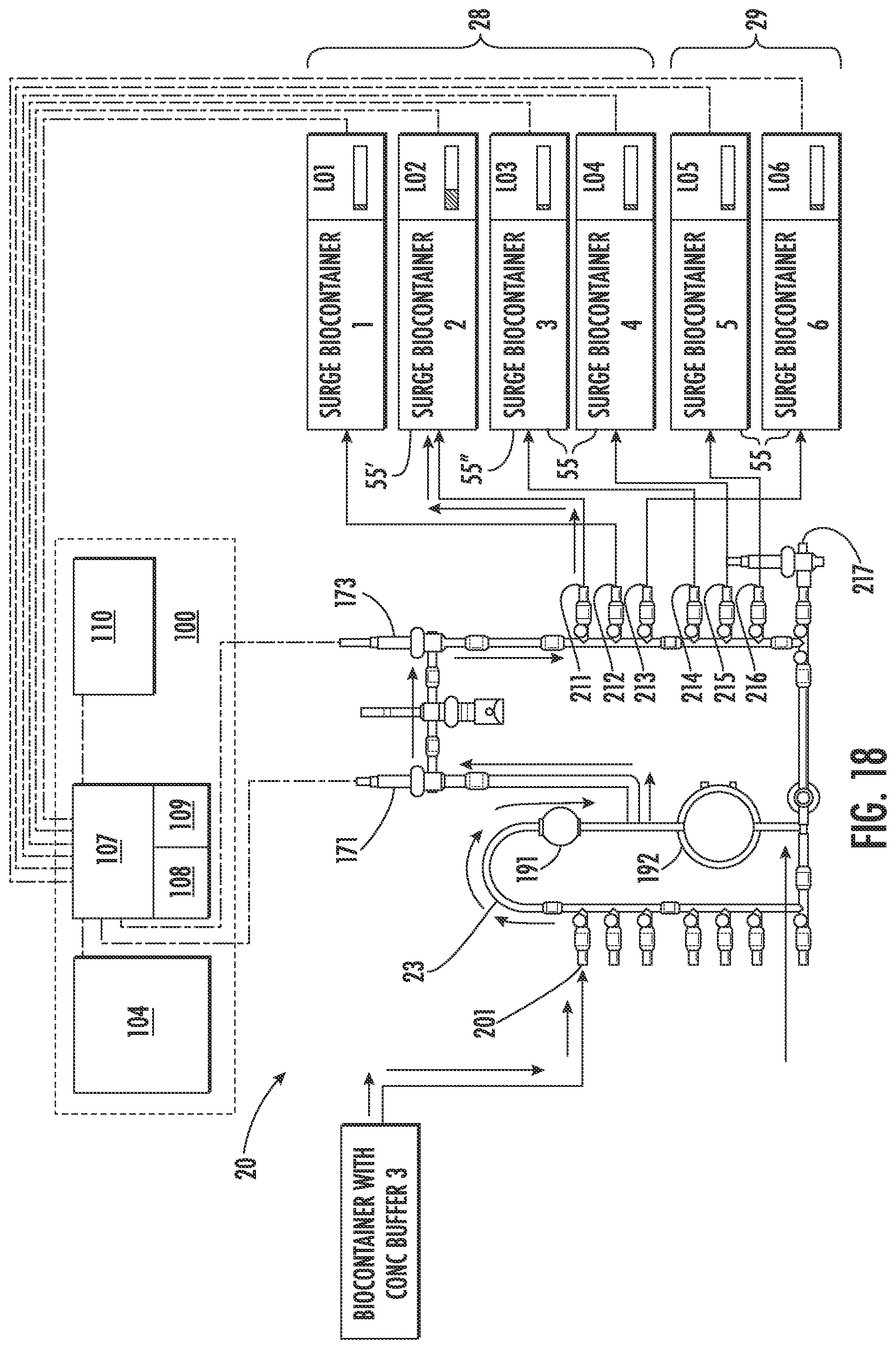 Patent US12455292 Figure 17 – Single use manifold for buffer management system