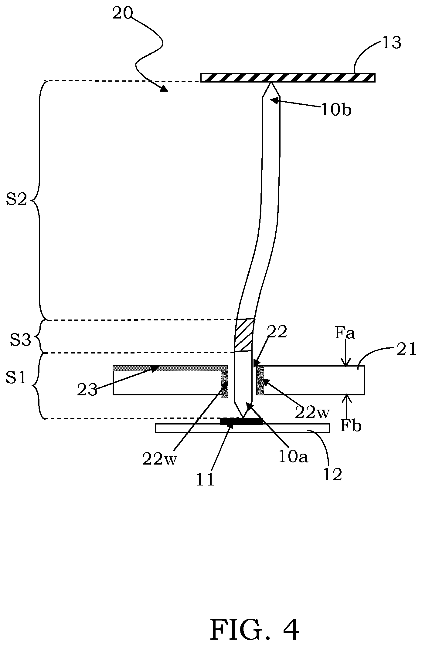 Patent US12455299 Figure 4 – Contact element for a probe head for testing high-frequency electronic devices and relating probe head