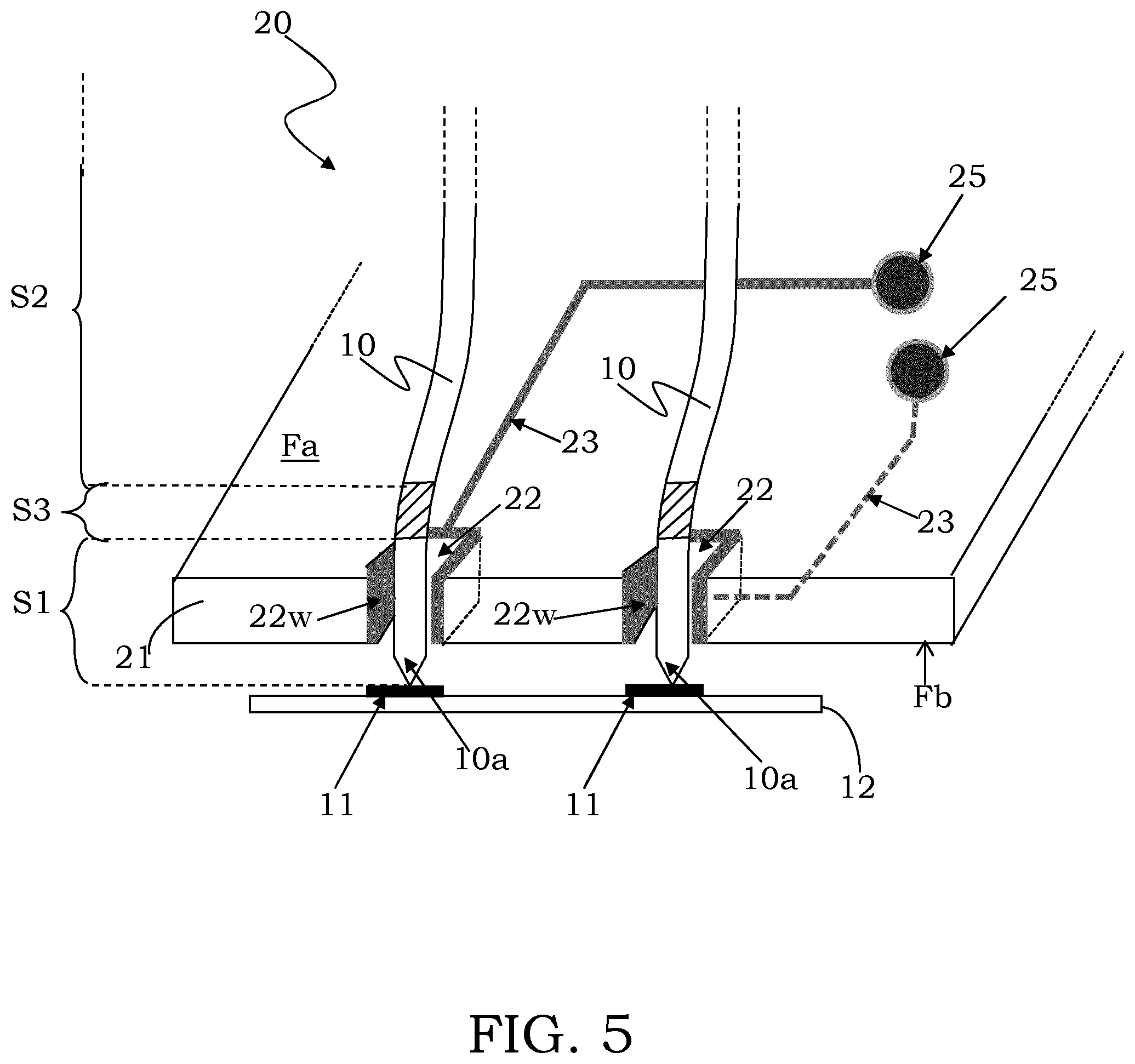 Patent US12455299 Figure 5 – Contact element for a probe head for testing high-frequency electronic devices and relating probe head