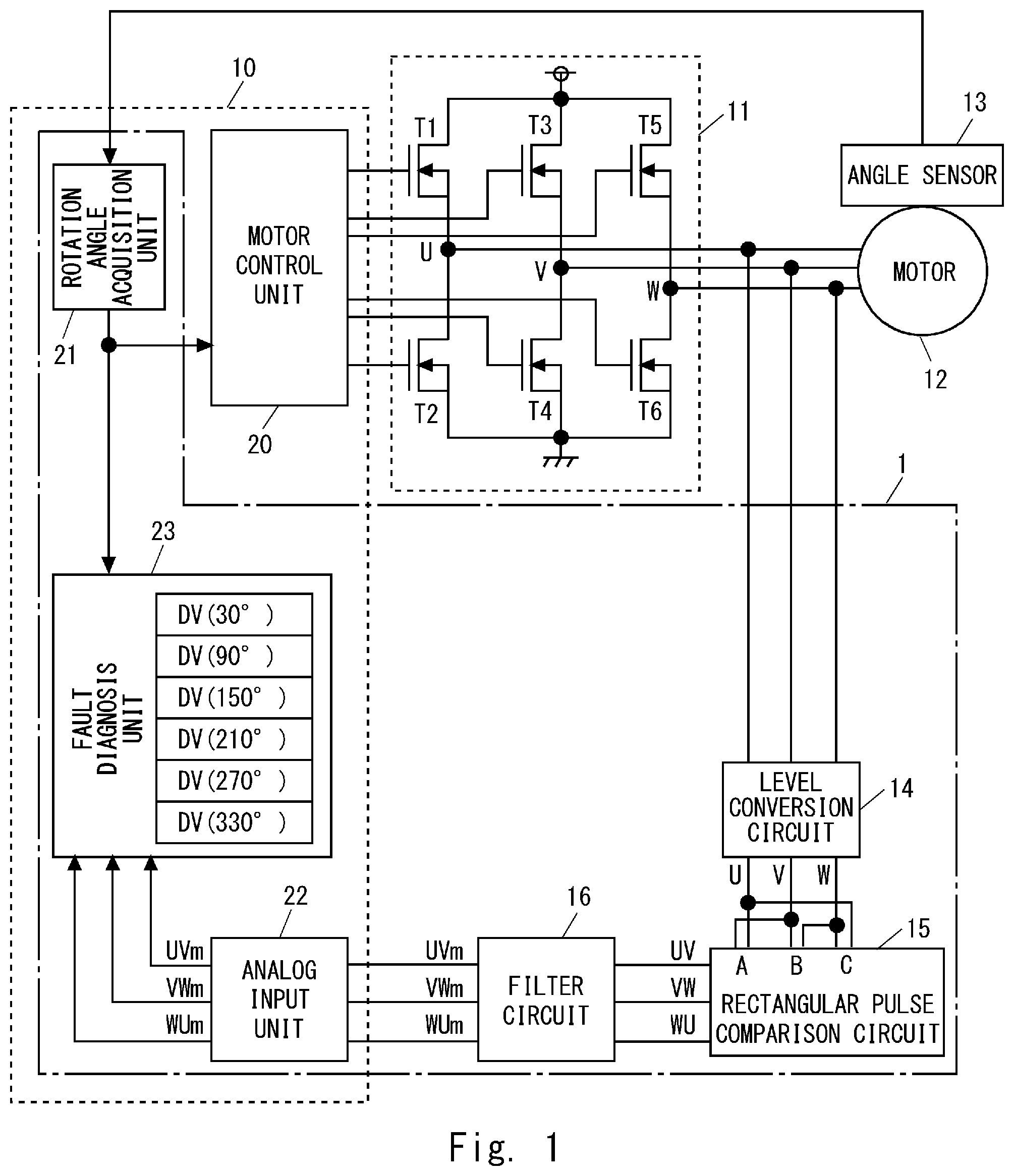 Patent US12455310 Figure 1 – Fault detection circuit