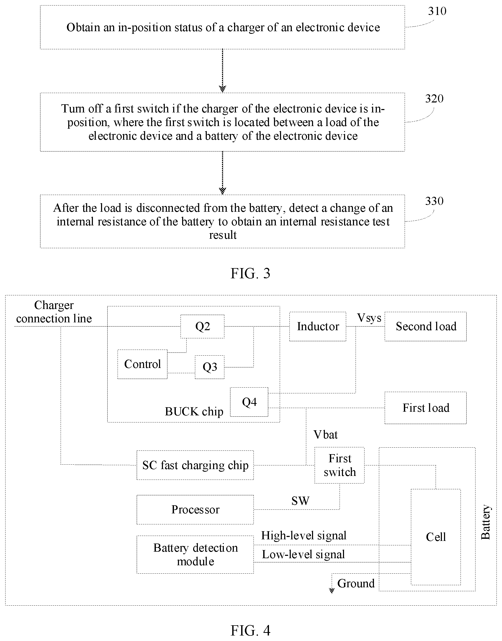 Patent US12455322 Figure 3 – Method for testing internal resistance of battery, and electronic device
