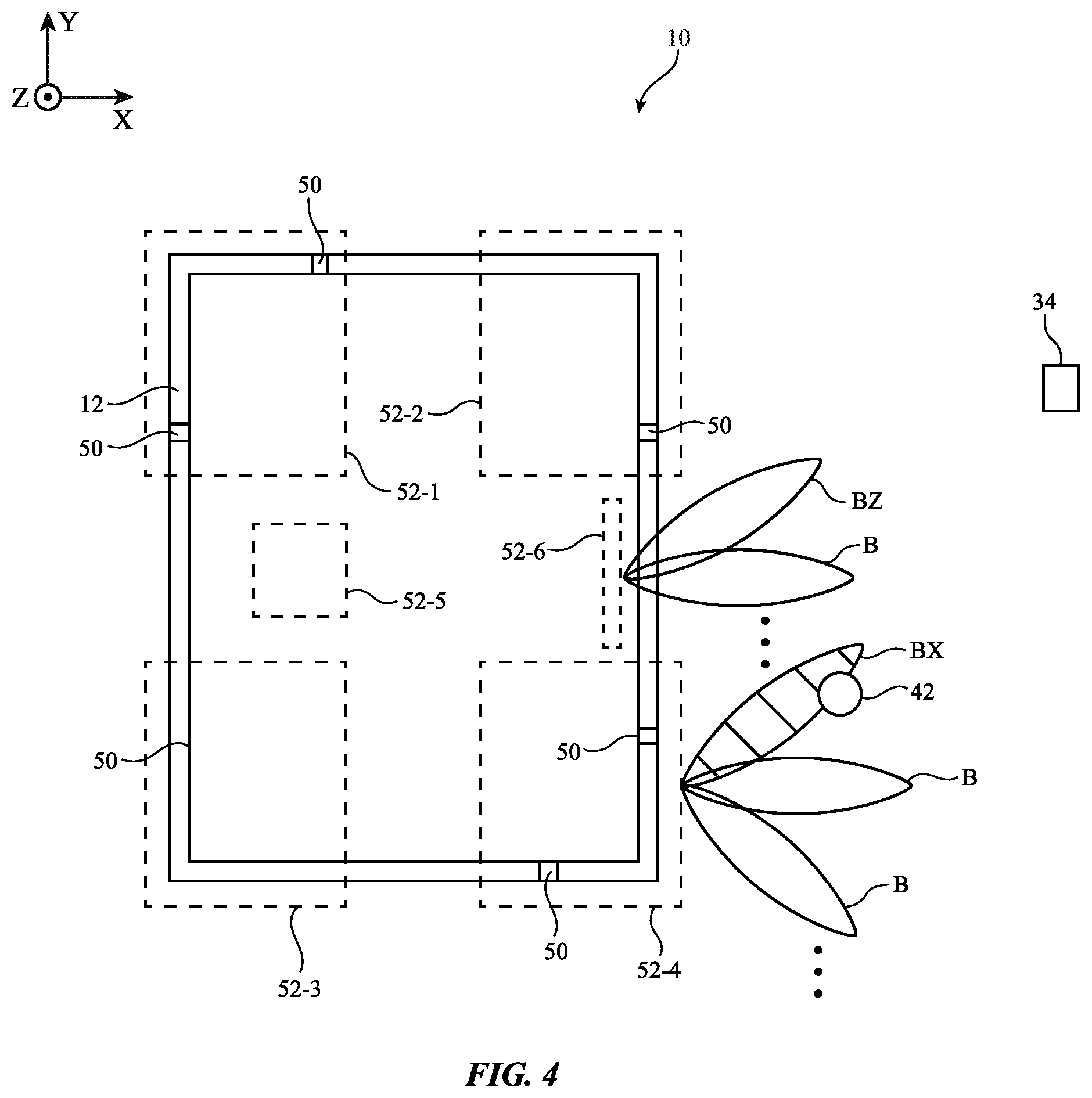 Patent US12455342 Figure 4 – Radio-frequency exposure beam management and selection in communications systems