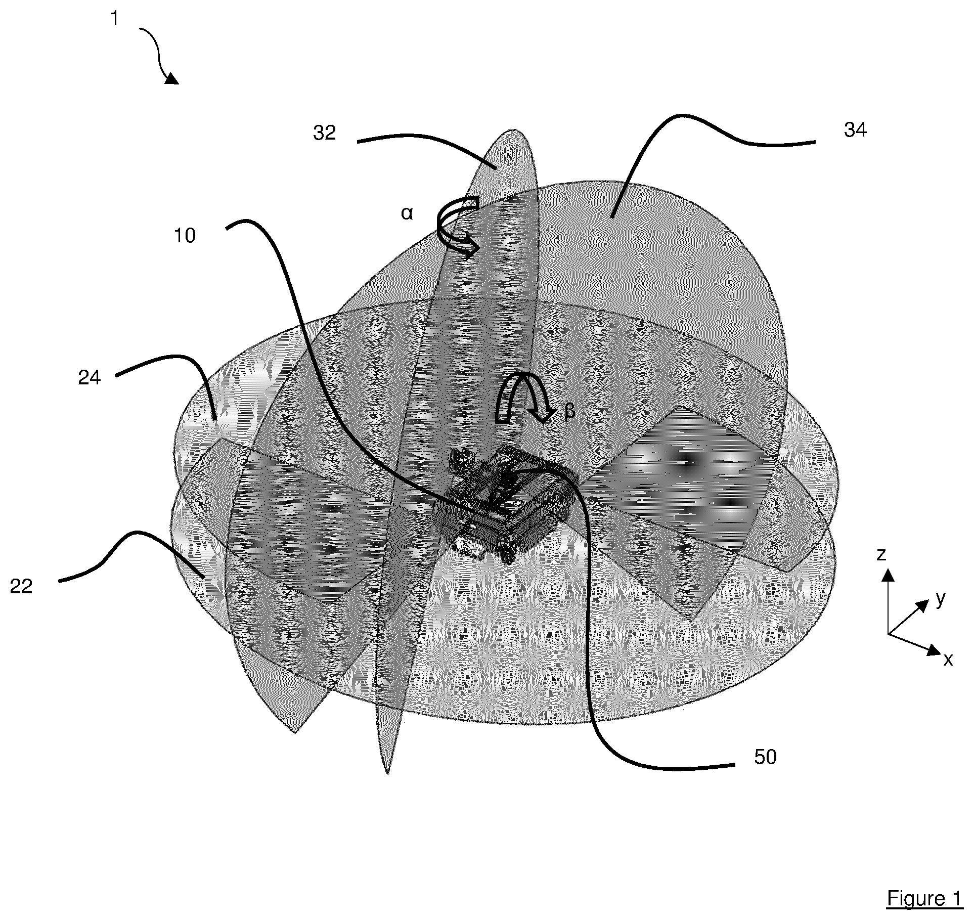Patent US12455354 Figure 1 – Autonomous mobile aircraft inspection system