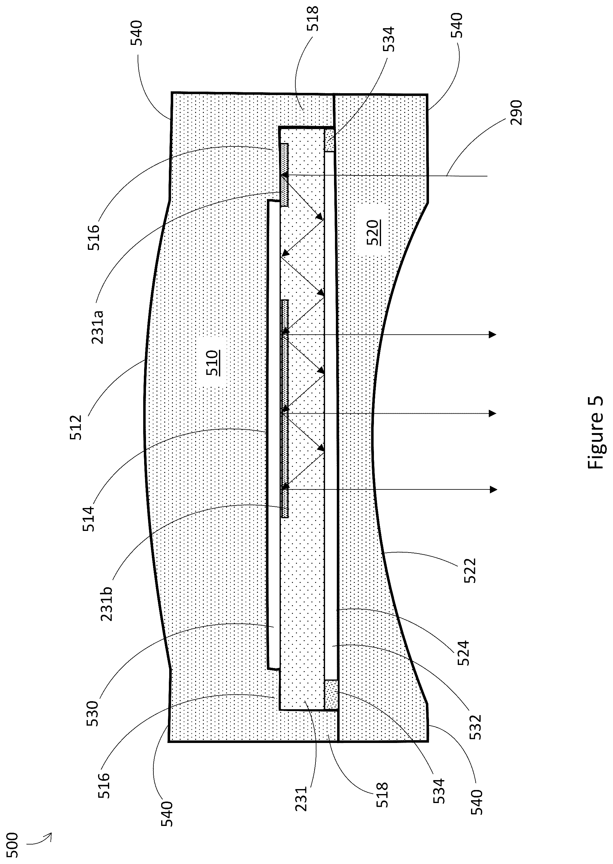 Patent US12455404 Figure 5 – Multi-focal optics for wearable heads-up displays