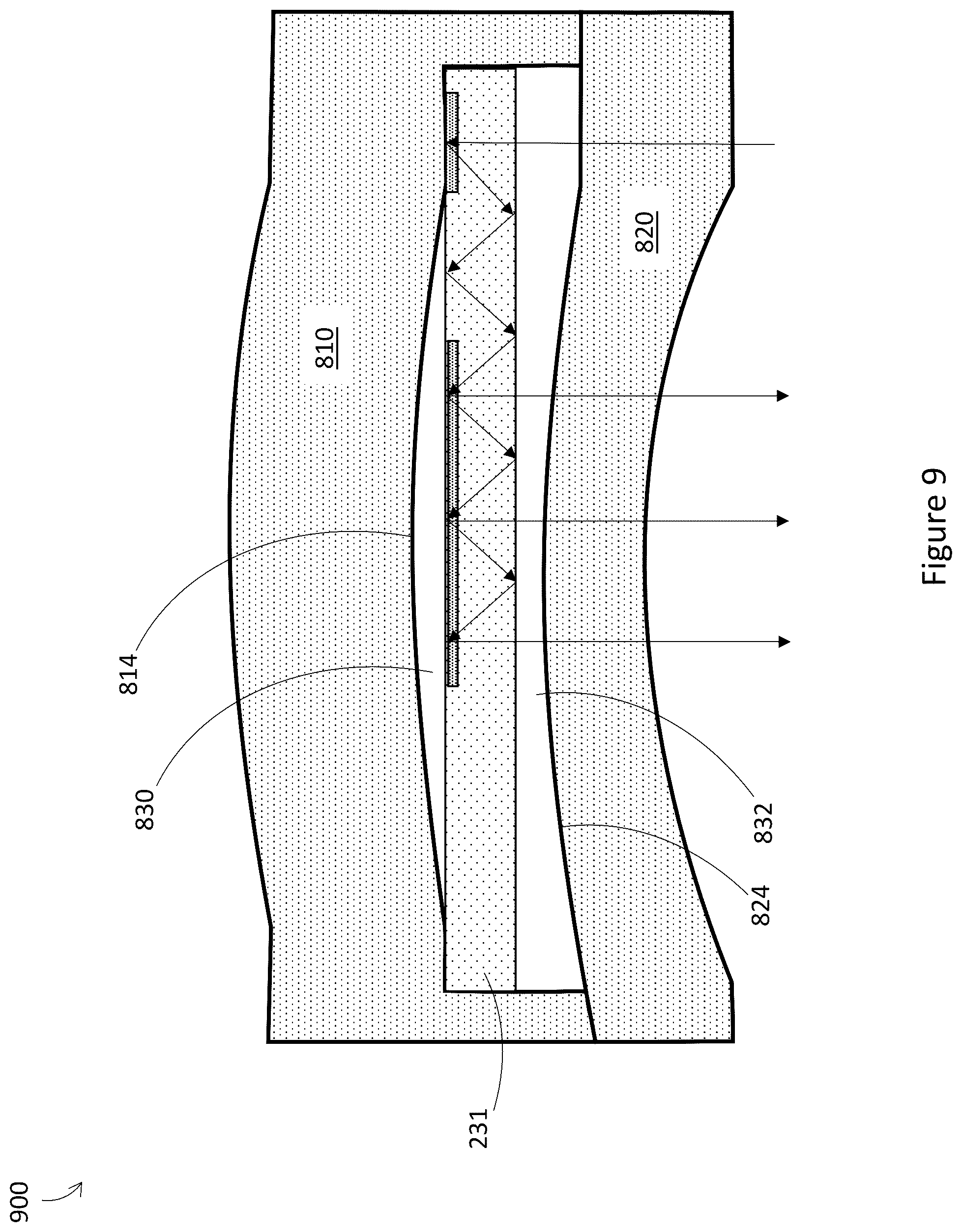Patent US12455404 Figure 9 – Multi-focal optics for wearable heads-up displays