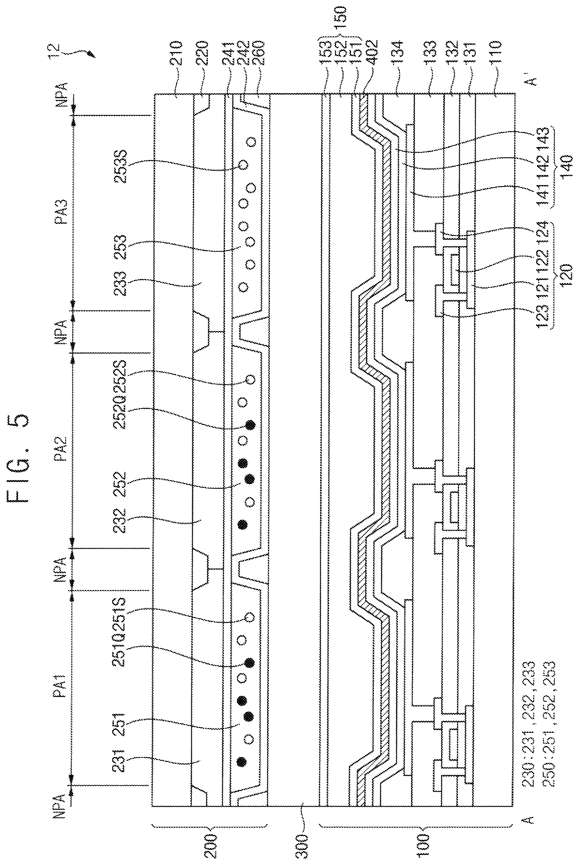 Patent US12455408 Figure 5 – Color conversion panel and display device including the same