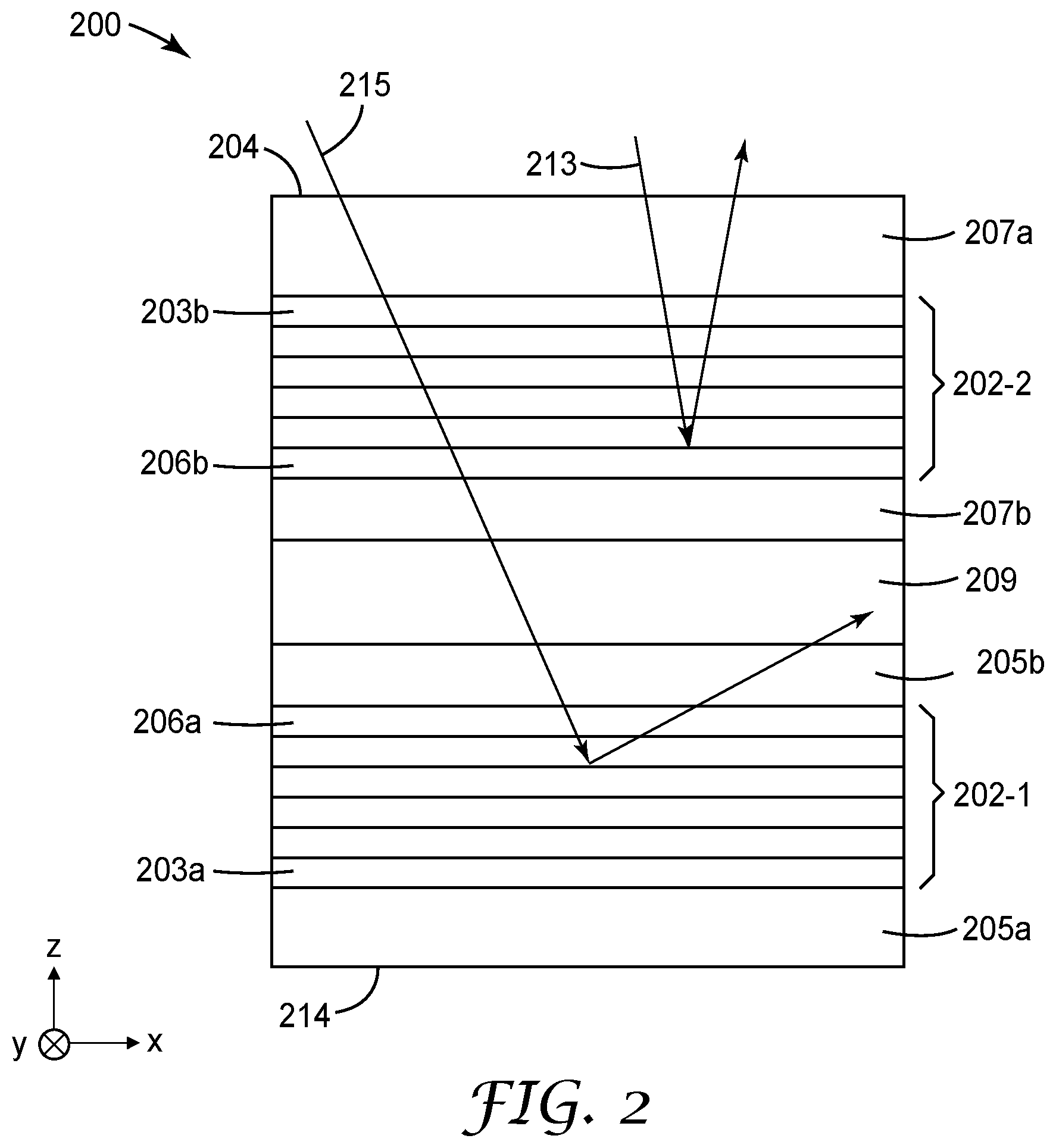 Patent US12455409 Figure 2 – Optical film and polarizing beam splitter