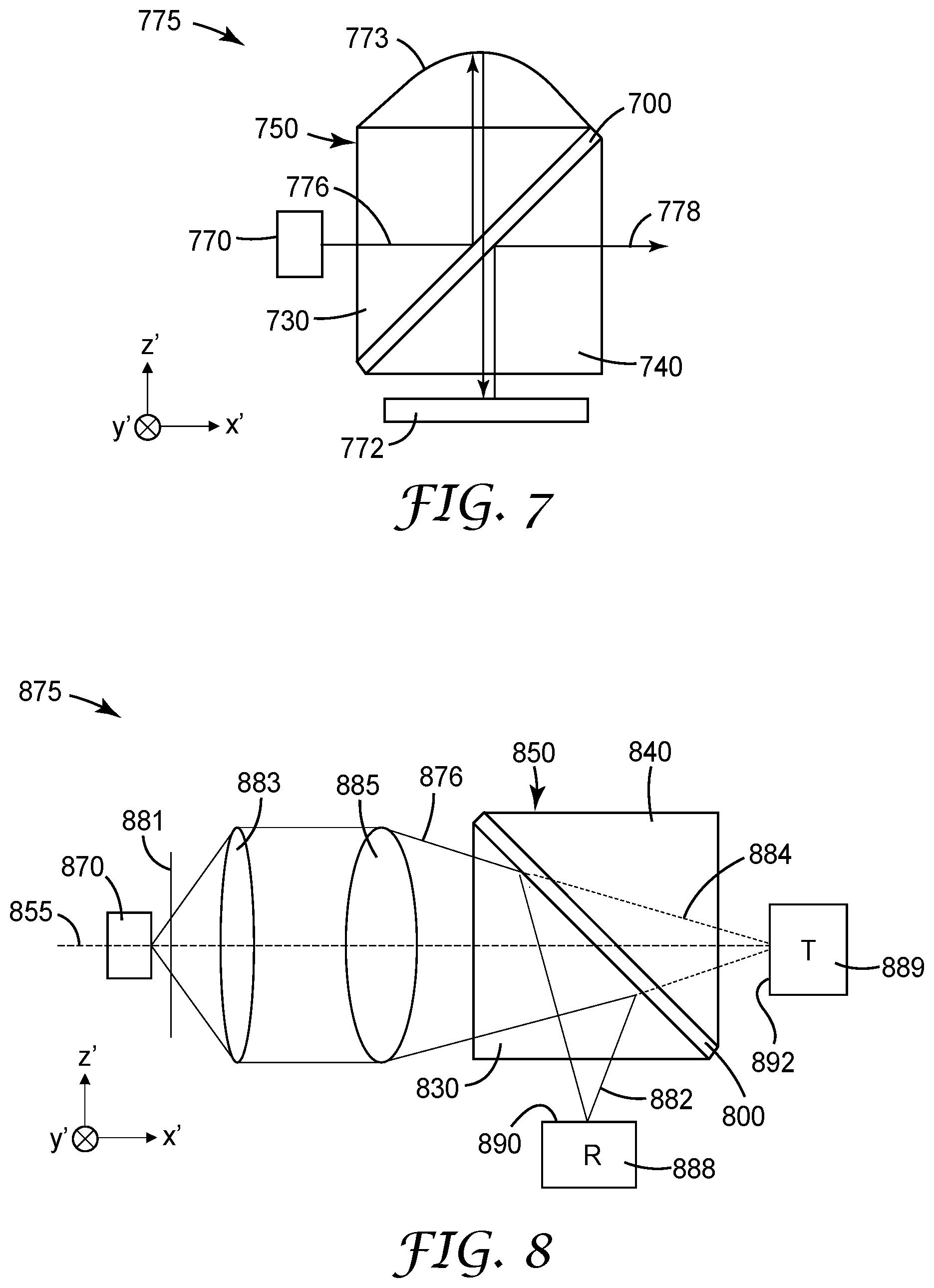 Patent US12455409 Figure 5 – Optical film and polarizing beam splitter