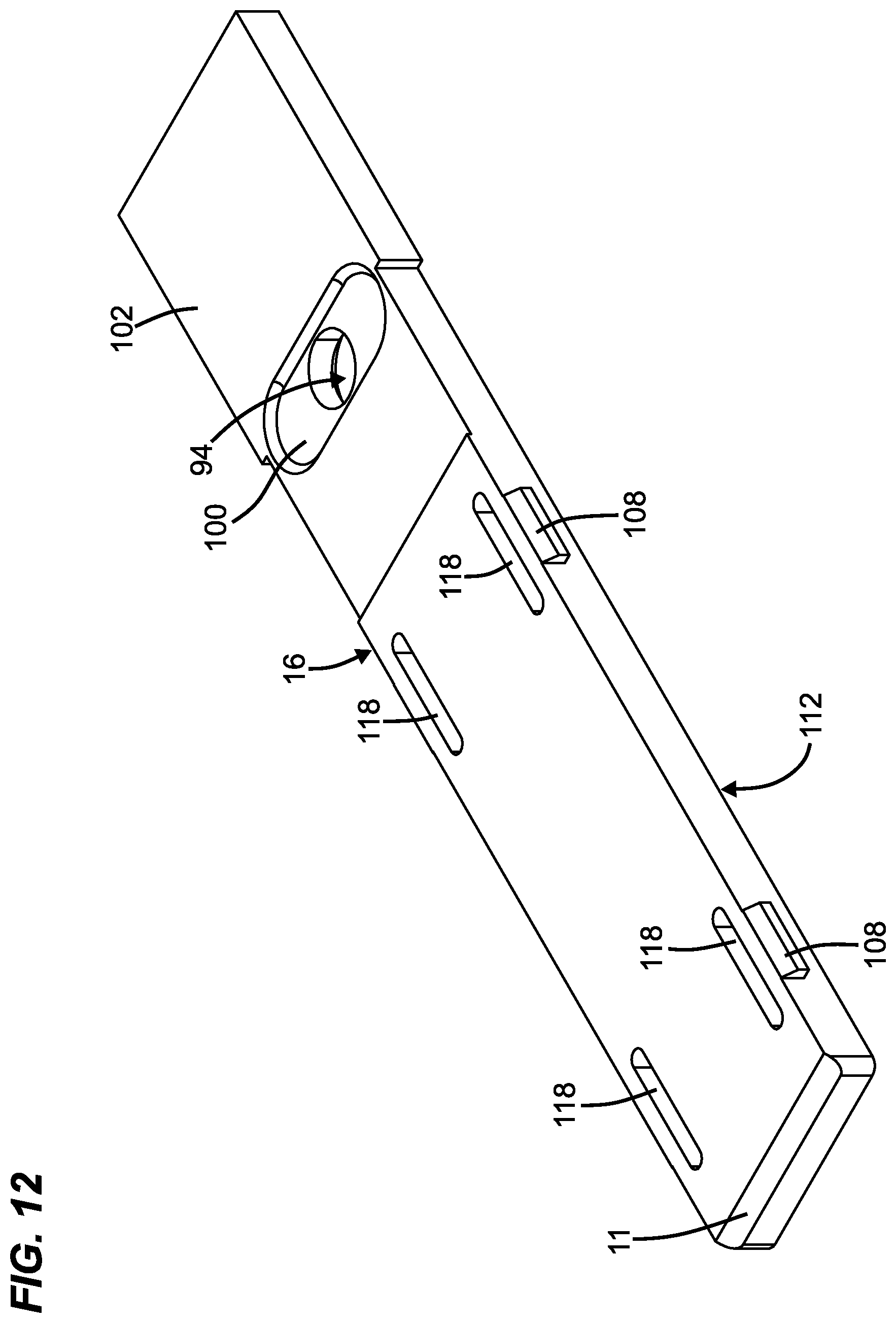 Patent US12455416 Figure 11 – Low profile fiber holders for use with bare fiber multi-fiber fiber optic connectors