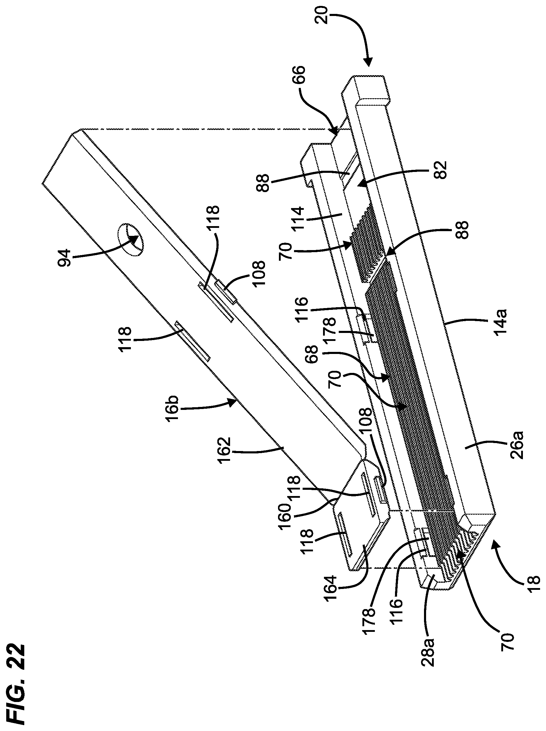 Patent US12455416 Figure 17 – Low profile fiber holders for use with bare fiber multi-fiber fiber optic connectors