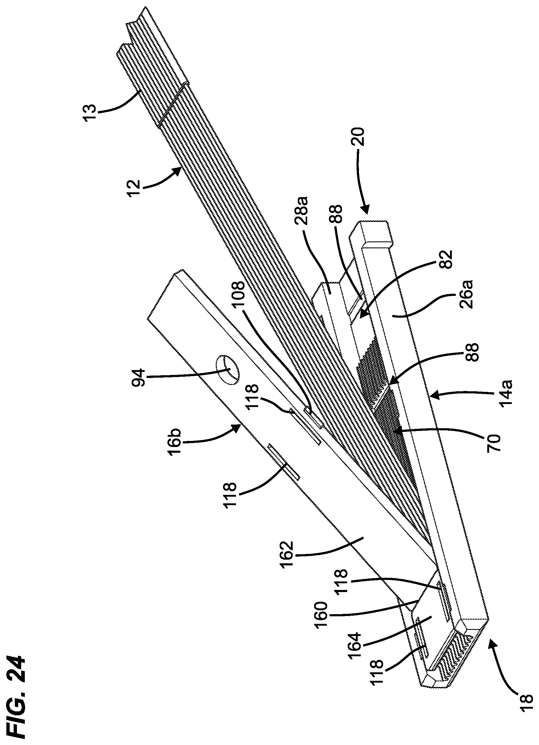 Patent US12455416 Figure 19 – Low profile fiber holders for use with bare fiber multi-fiber fiber optic connectors
