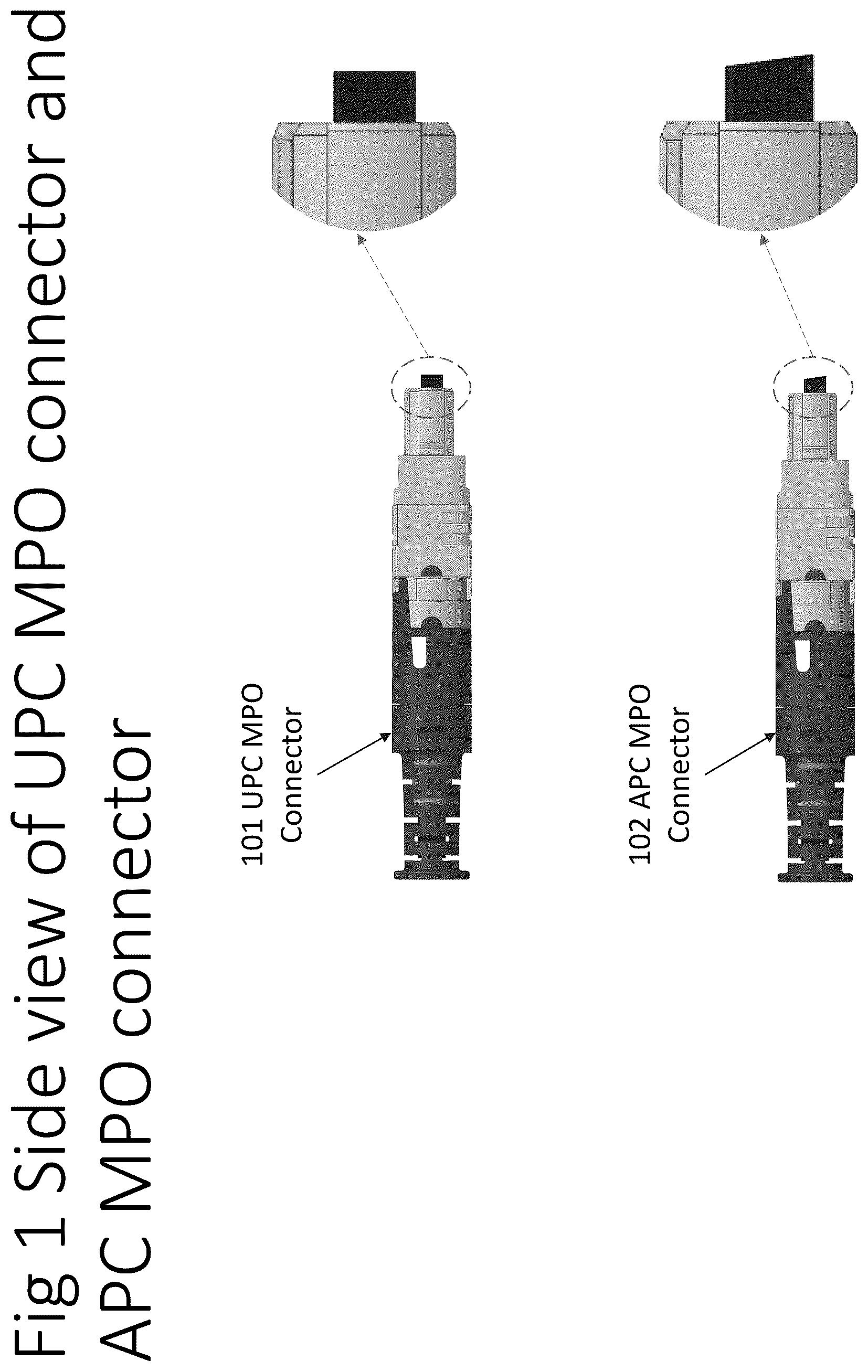 Patent US12455417 Figure 1 – MPO adapter for APC connector inspection