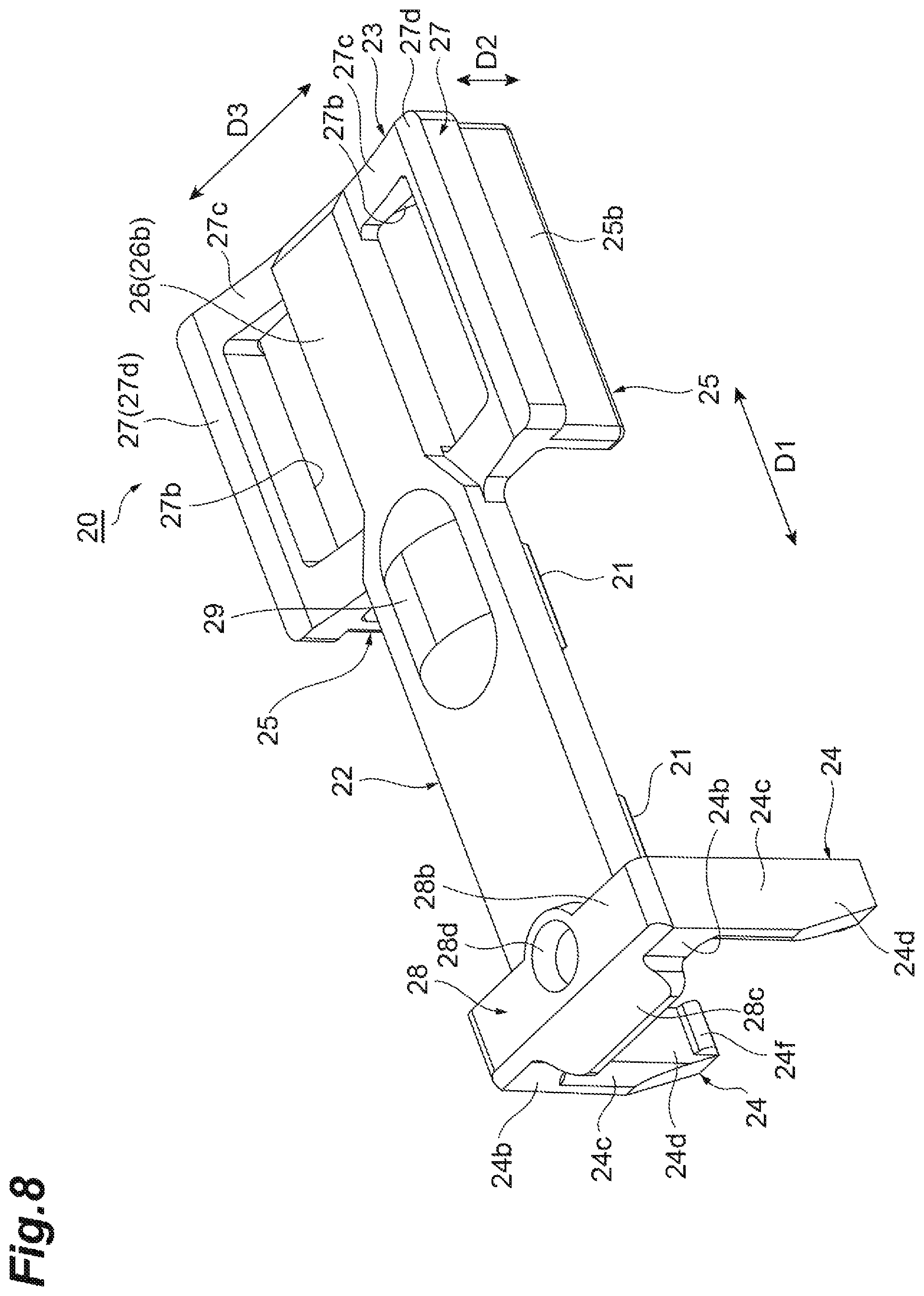 Patent US12455419 Figure 8 – Optical fiber connecting jig and optical connector