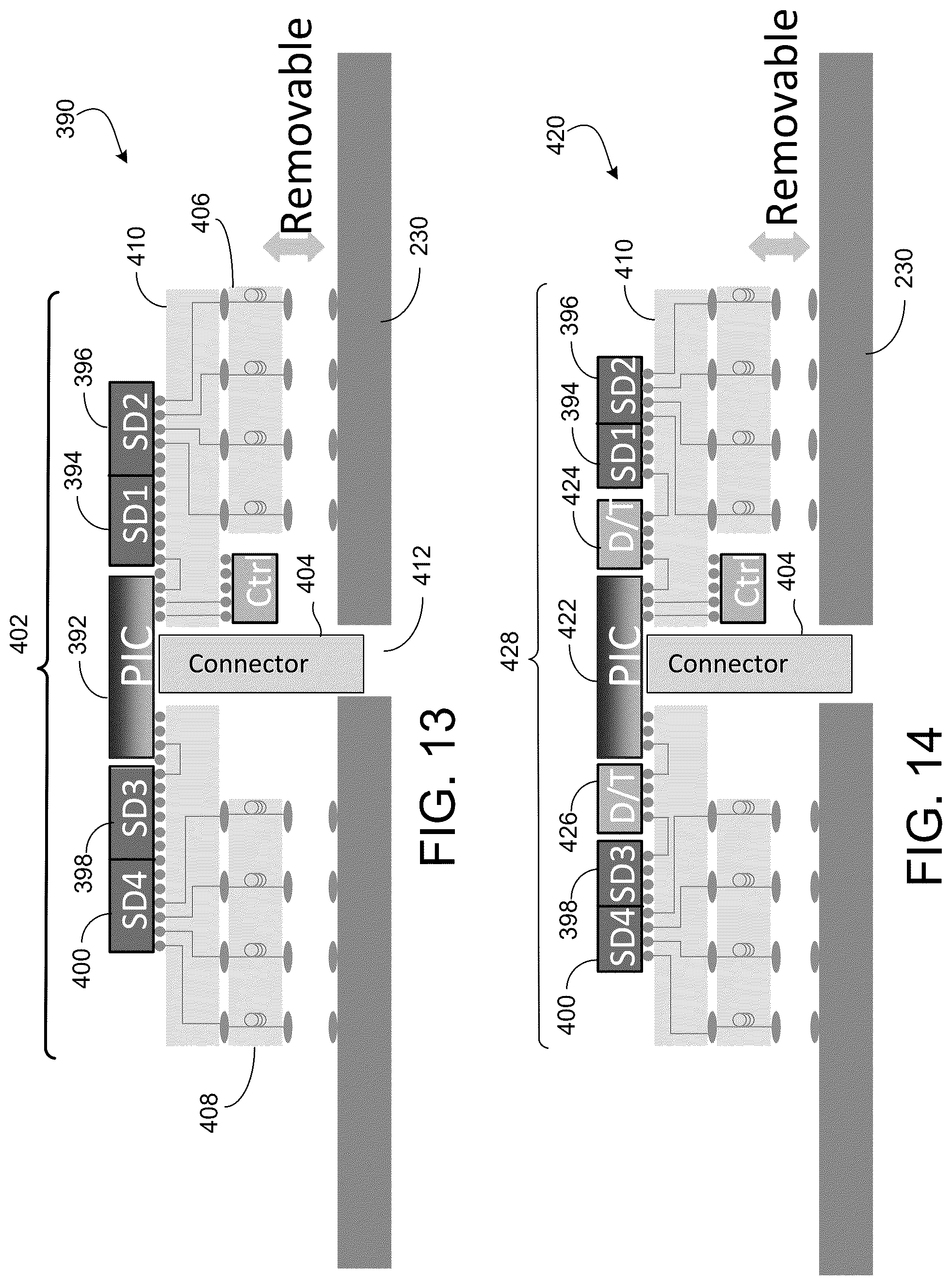 Patent US12455422 Figure 12 – Communication systems having co-packaged optical modules