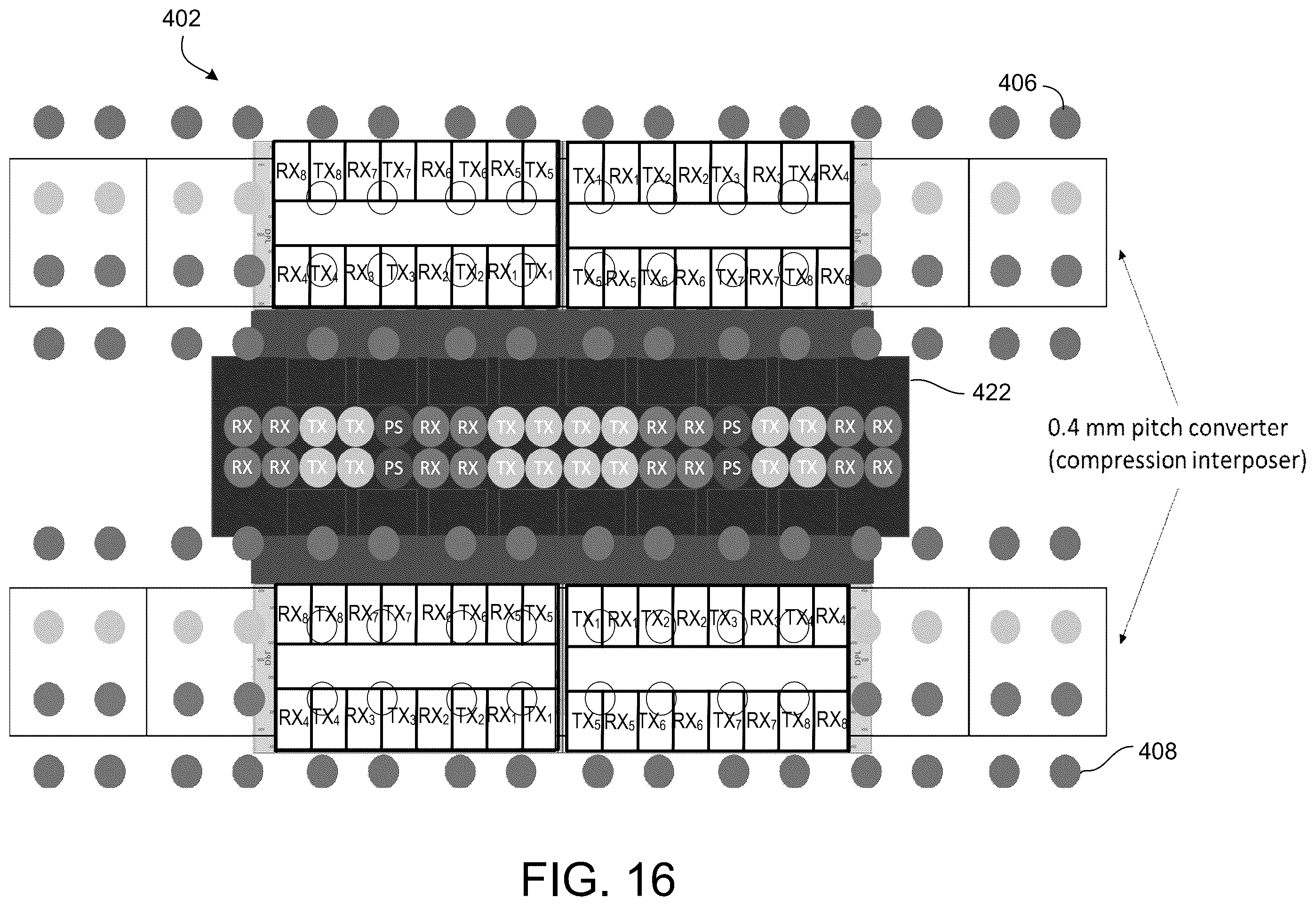 Patent US12455422 Figure 14 – Communication systems having co-packaged optical modules