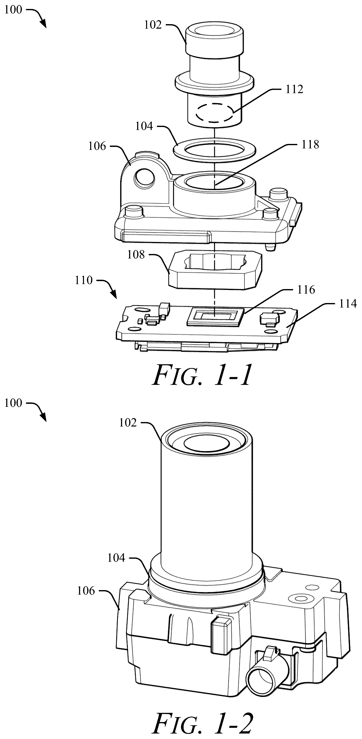 Patent US12455427 Figure 1 – Camera focusing including lens centration estimation using variable focal length phased metalens