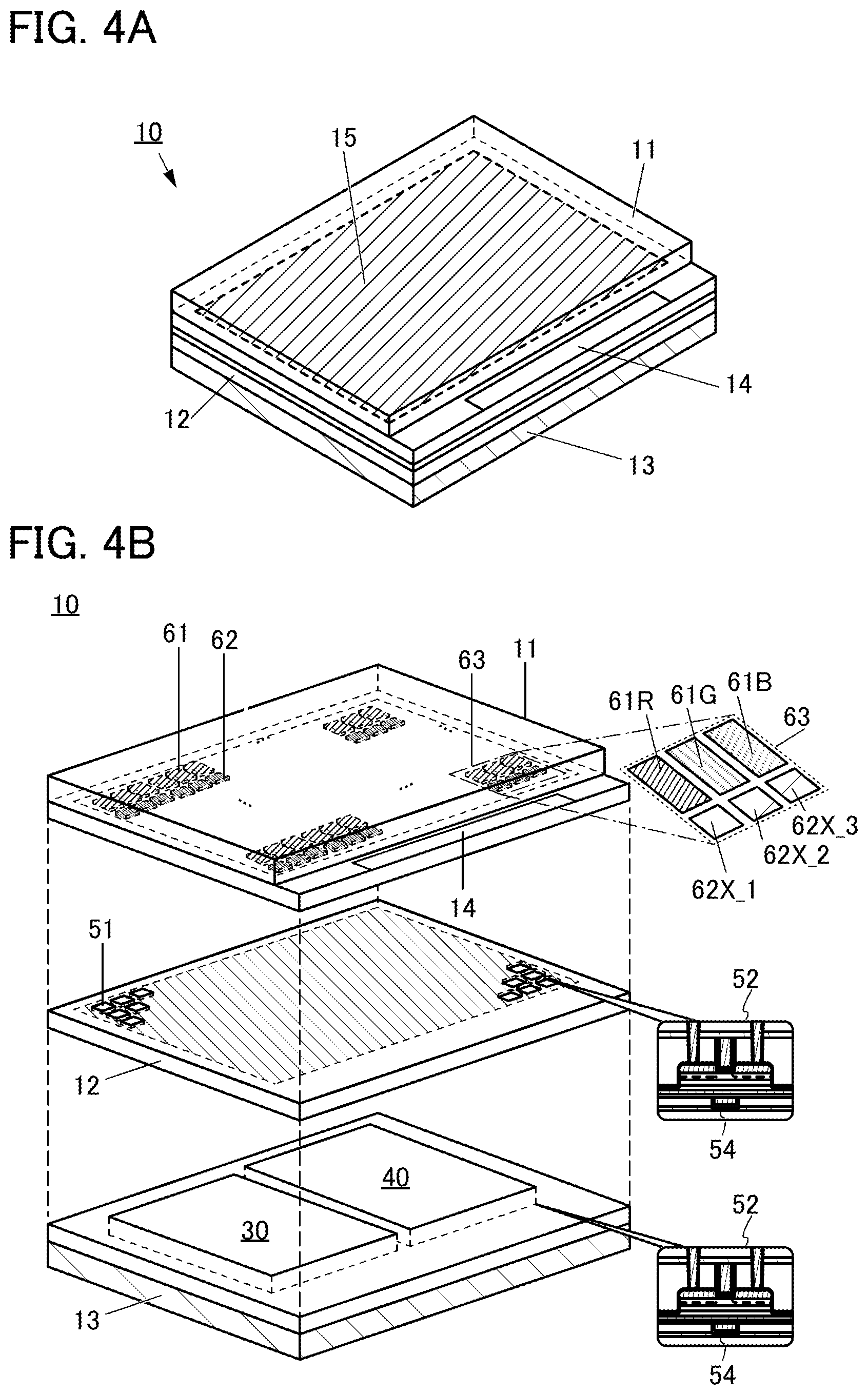 Patent US12455446 Figure 4 – Display device with light emitting device and light sensing device in one layer