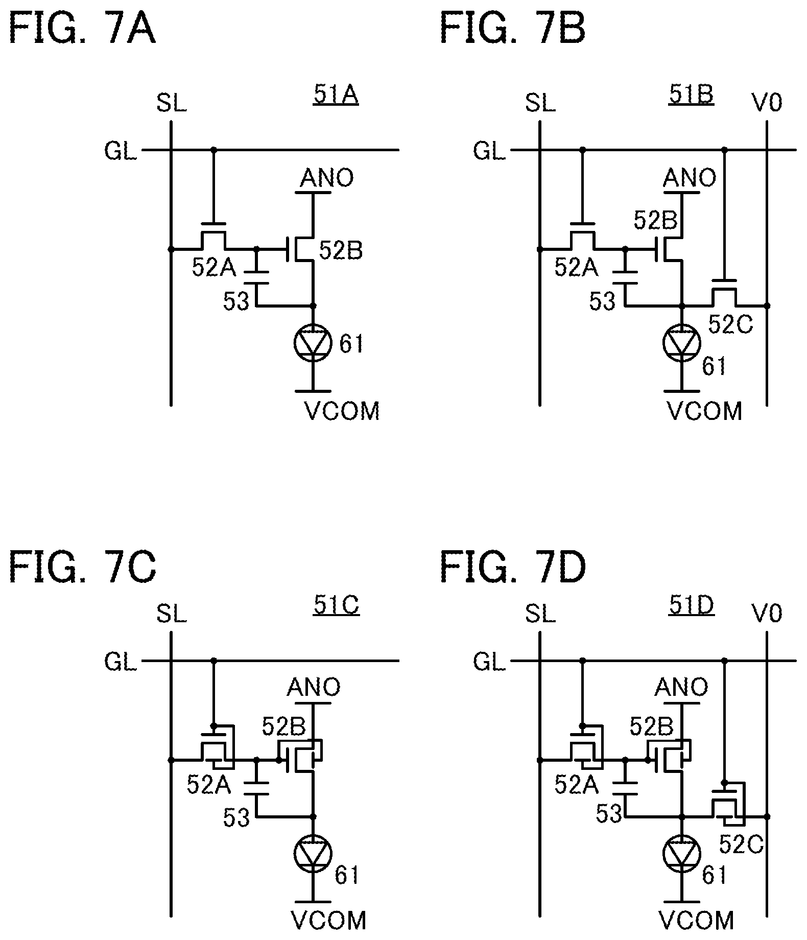 Patent US12455446 Figure 7 – Display device with light emitting device and light sensing device in one layer
