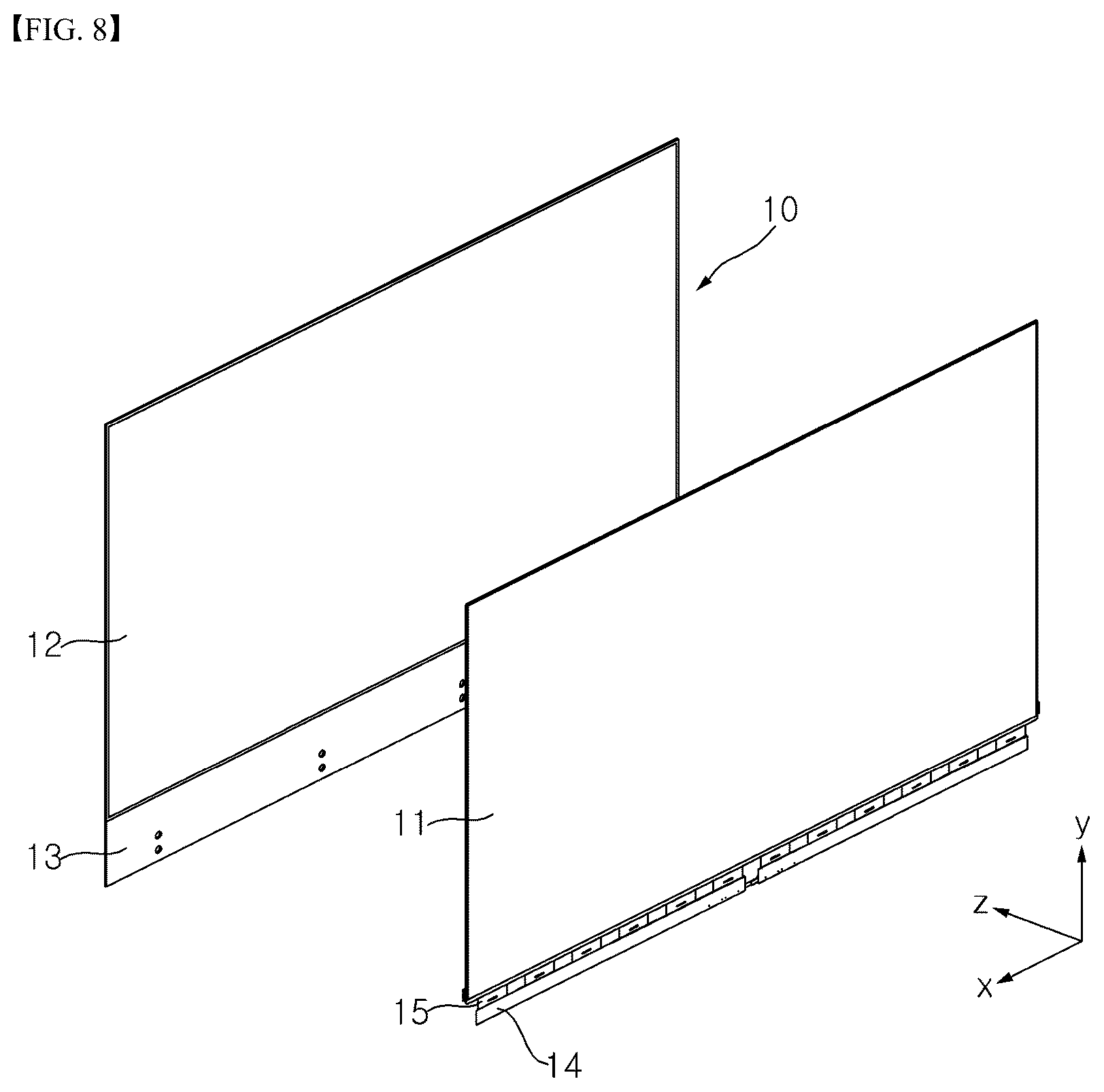 Patent US12455449 Figure 8 – Display device