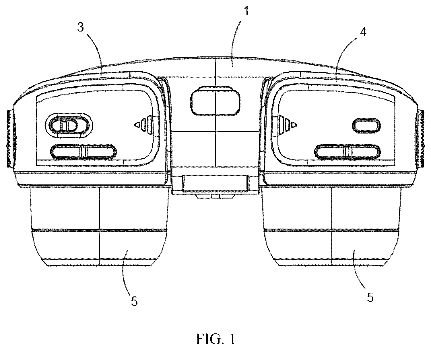 Patent US12455460 Figure 1 – Open binocular near-eye display device with adjustable pupillary distance