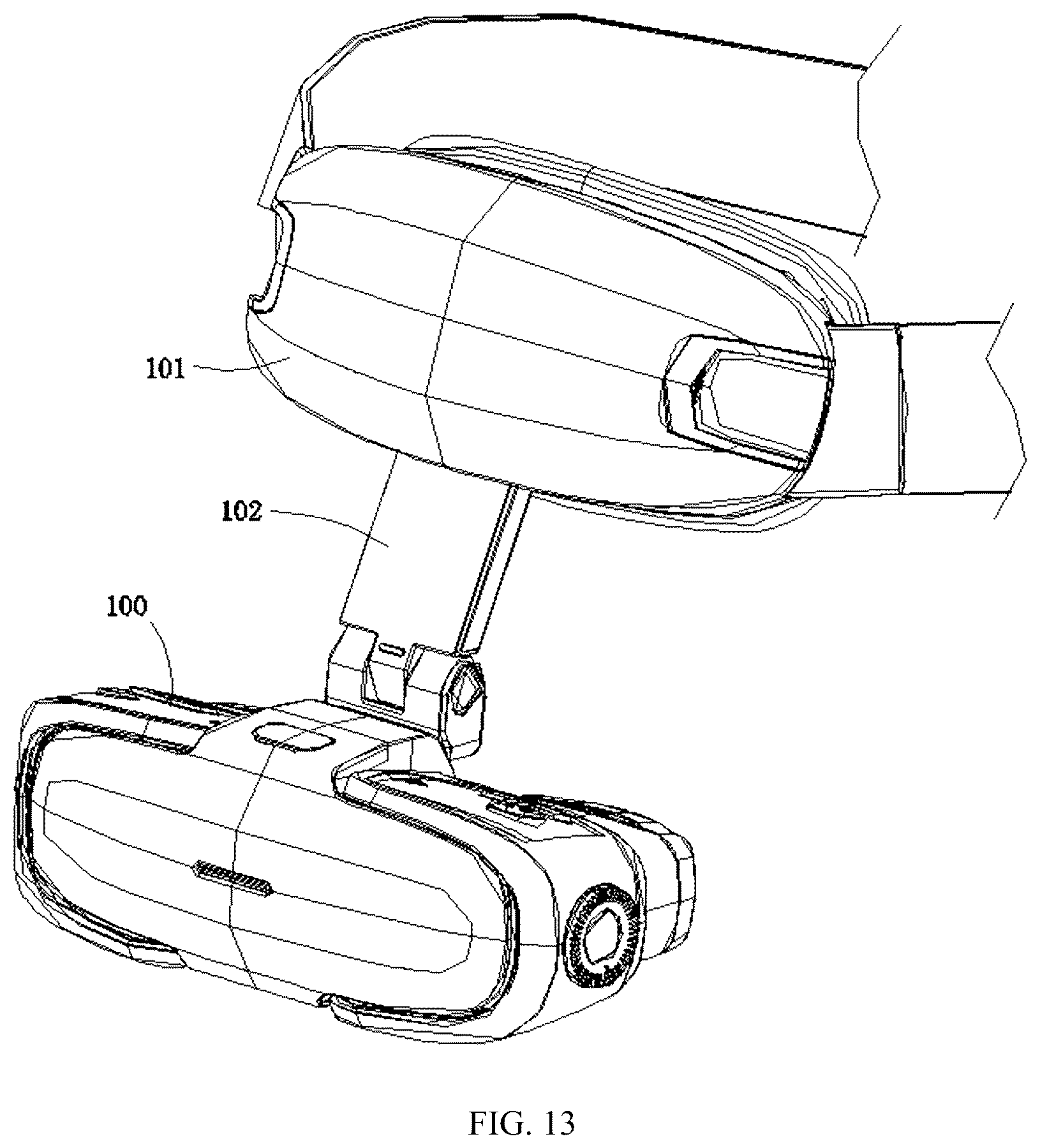 Patent US12455460 Figure 13 – Open binocular near-eye display device with adjustable pupillary distance