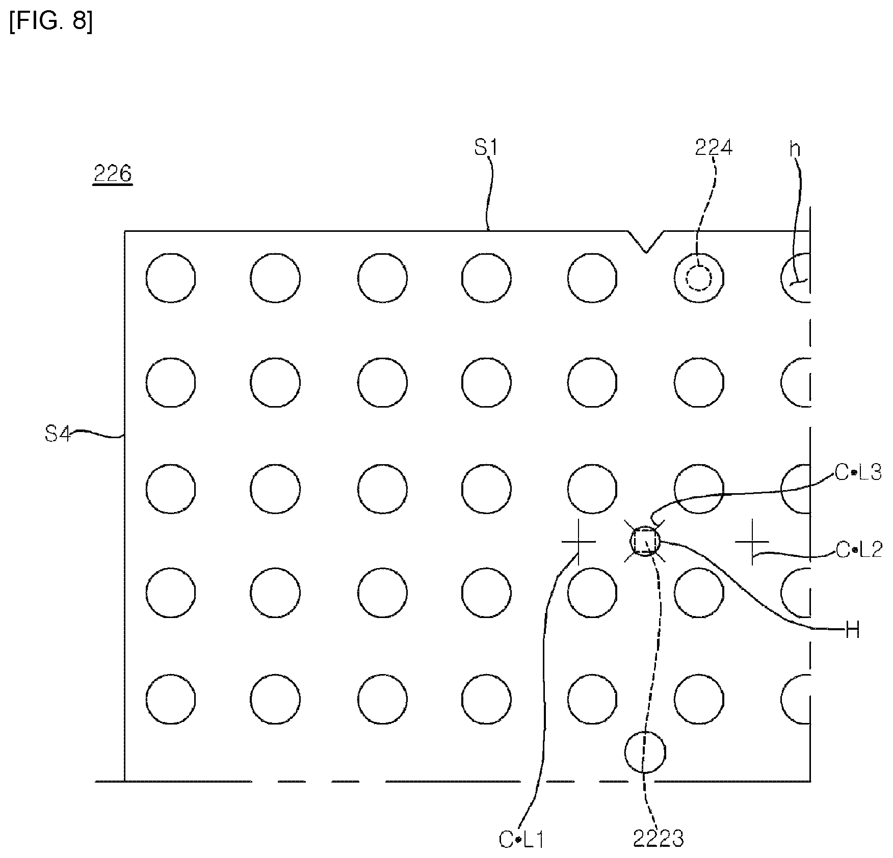 Patent US12455469 Figure 8 – Display device capable of effectively dissipating heat of board
