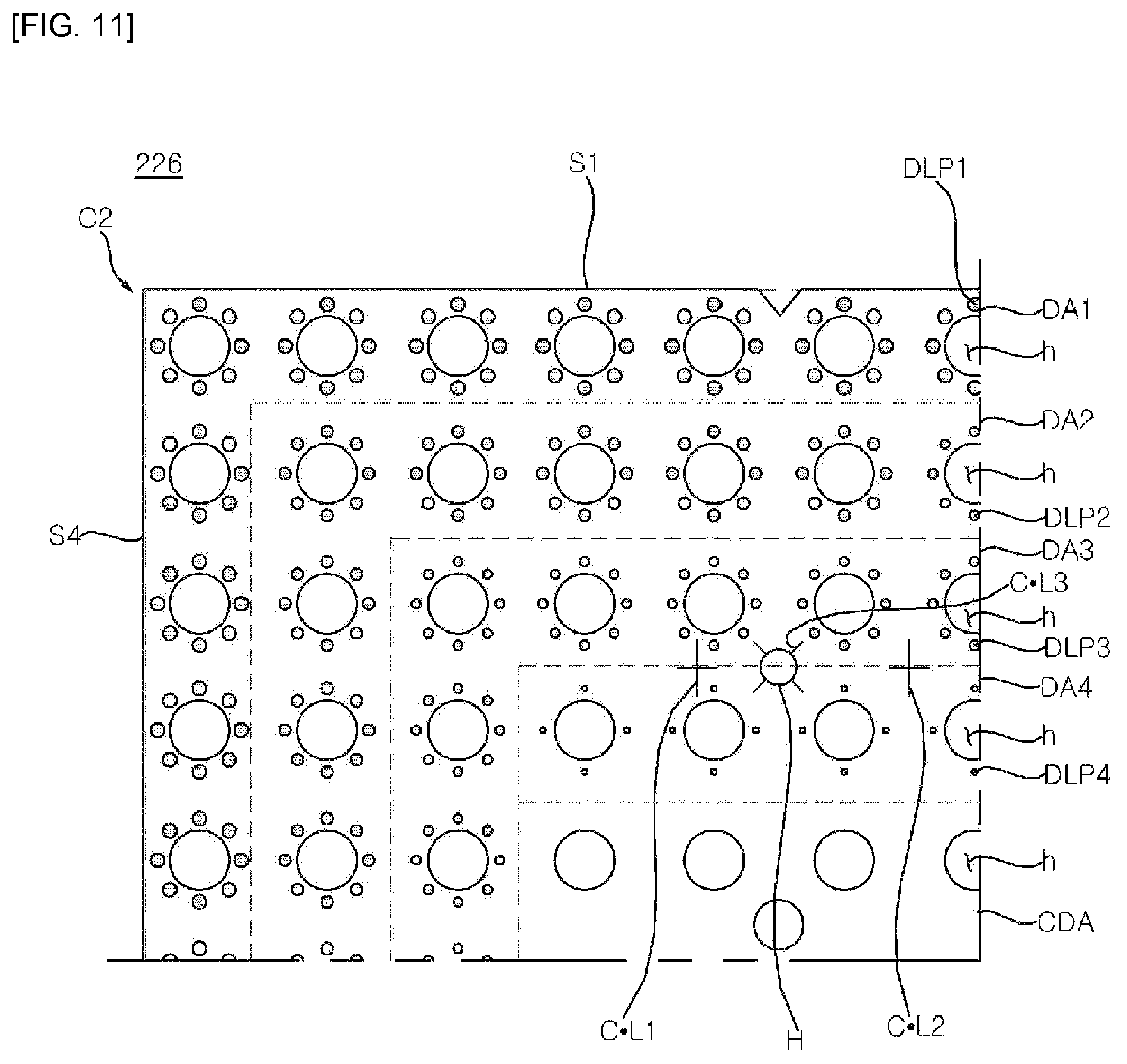 Patent US12455469 Figure 11 – Display device capable of effectively dissipating heat of board
