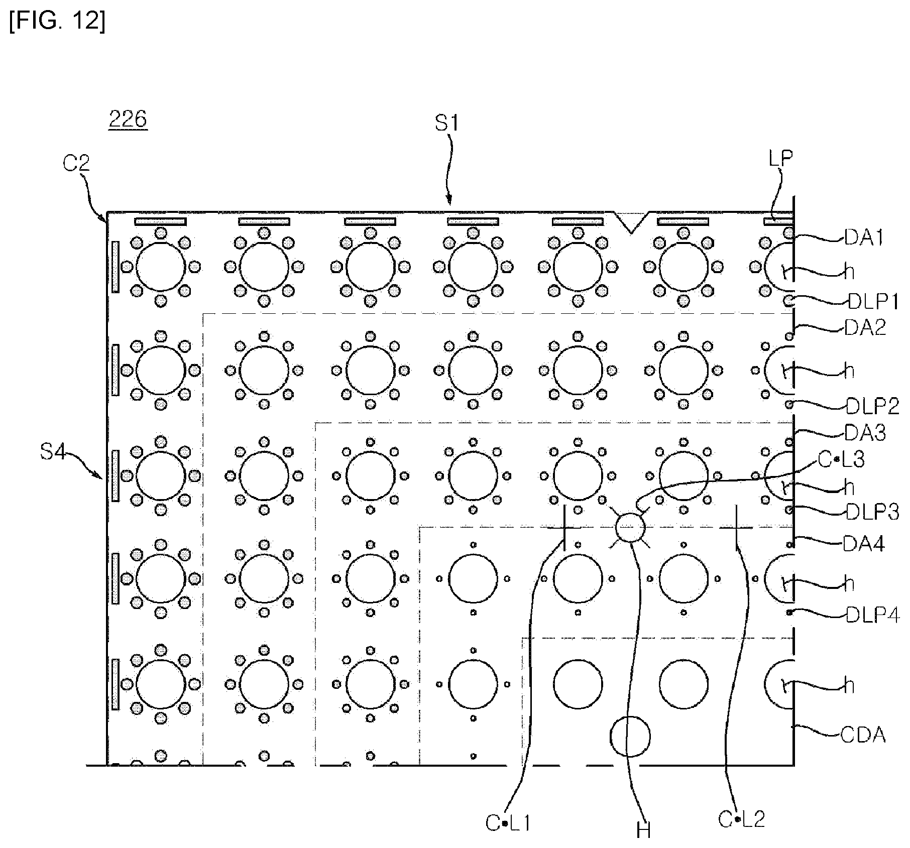 Patent US12455469 Figure 12 – Display device capable of effectively dissipating heat of board