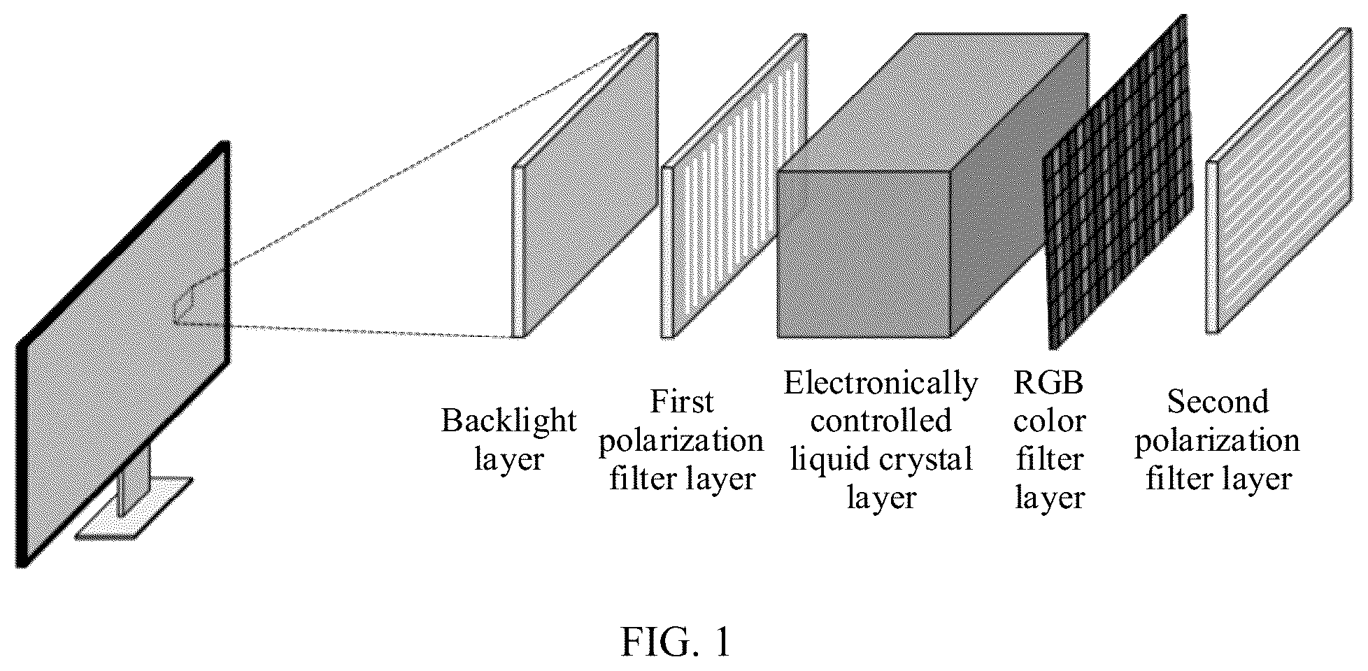 Patent US12455474 Figure 1 – Backlight display assembly and electronic device