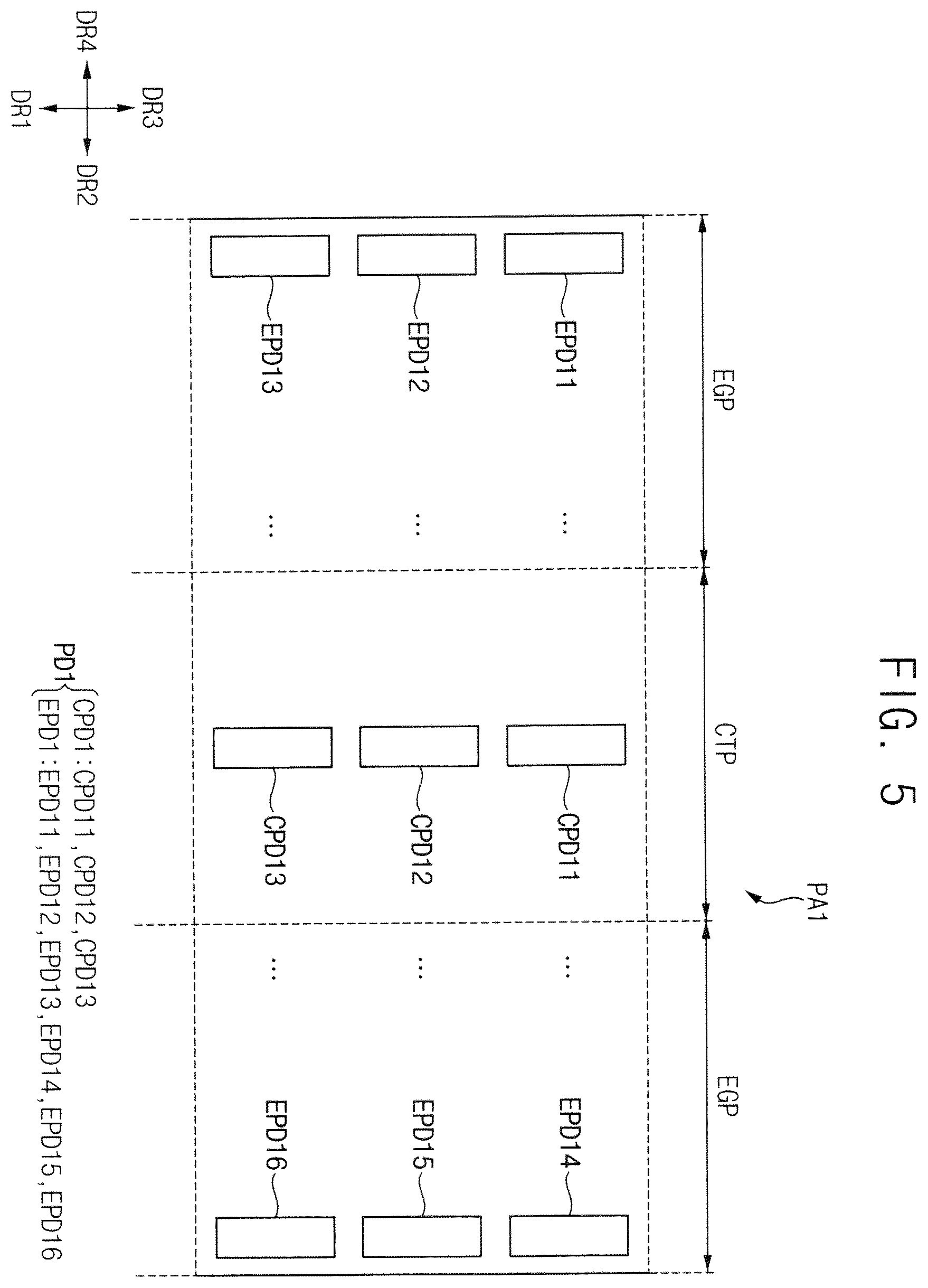 Patent US12455479 Figure 4 – Display panel and display device with uneven pads having island-like structures