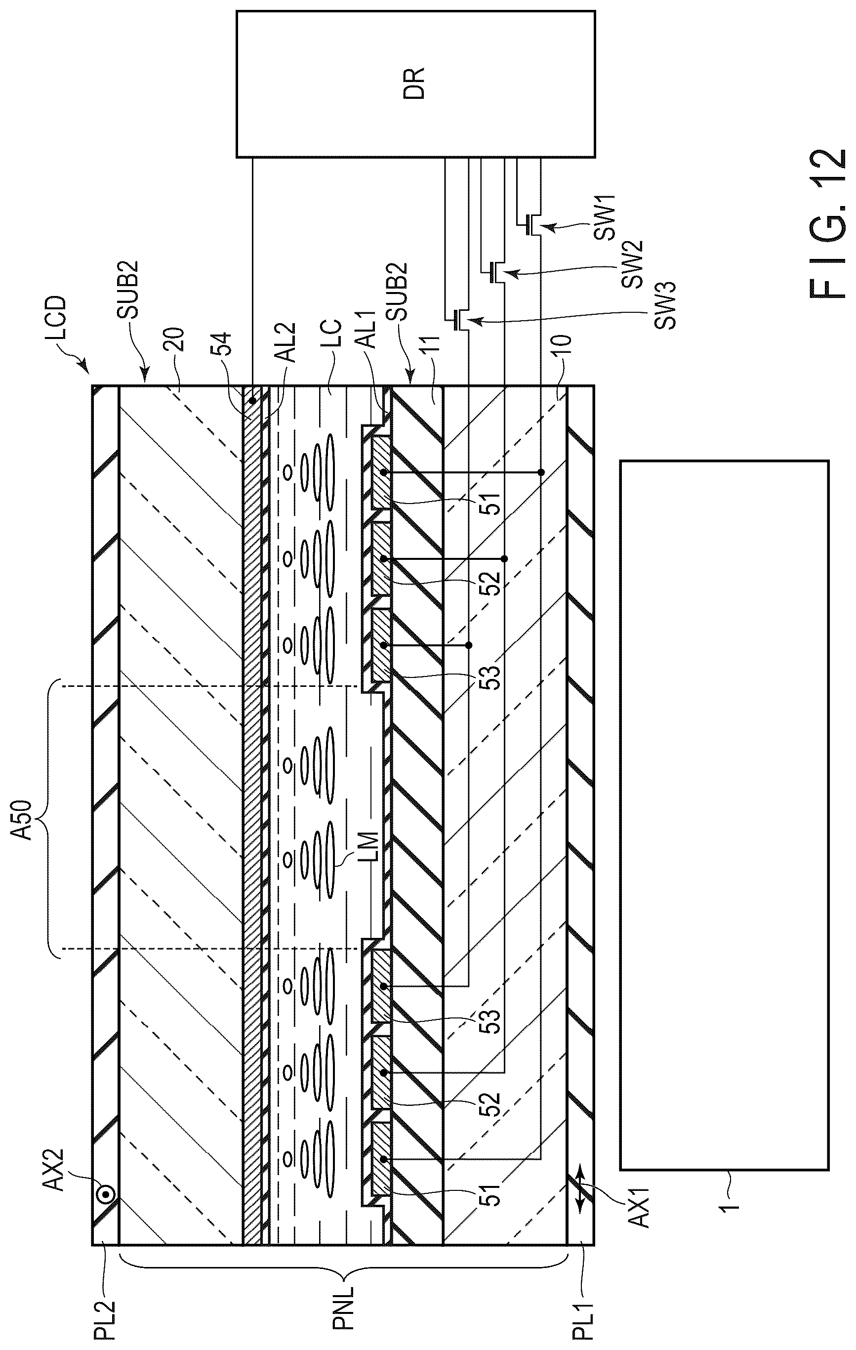 Patent US12455482 Figure 10 – Electronic apparatus incorporating a liquid crystal element