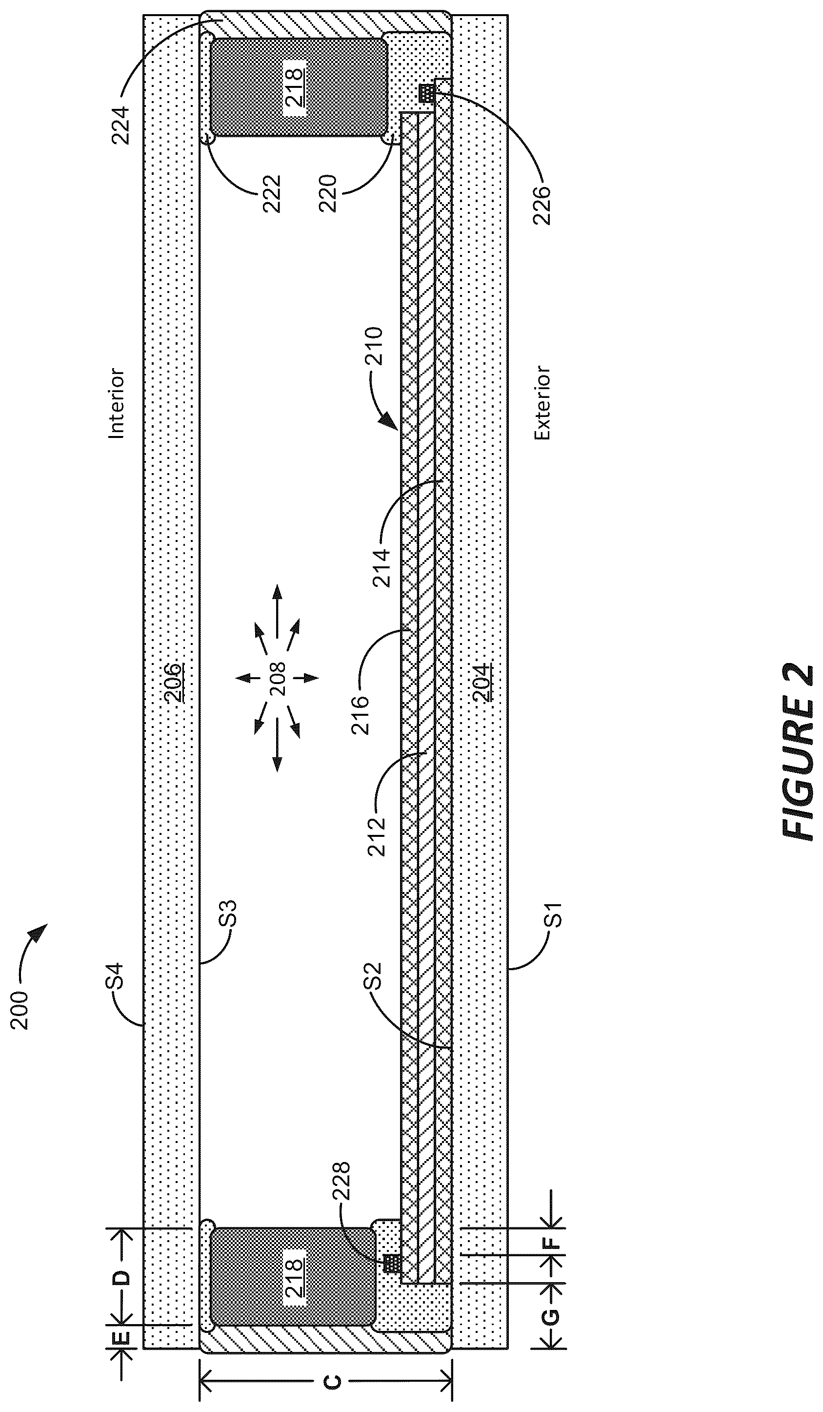 Patent US12455484 Figure 2 – Tintable window system useable as a display for a user interface by an authorized user