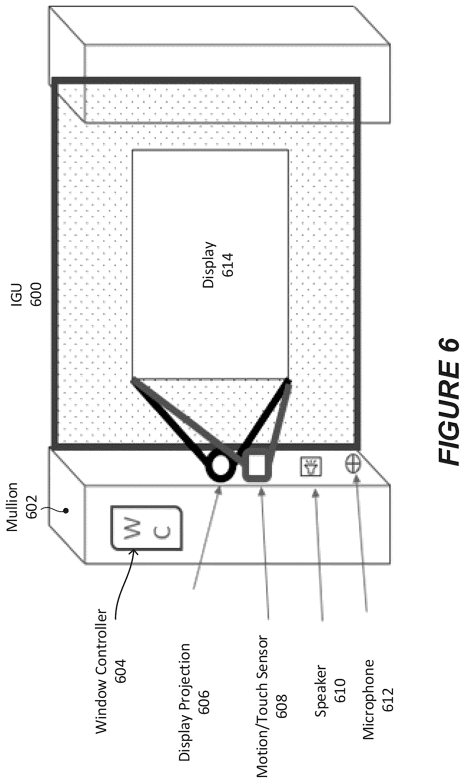 Patent US12455484 Figure 5 – Tintable window system useable as a display for a user interface by an authorized user
