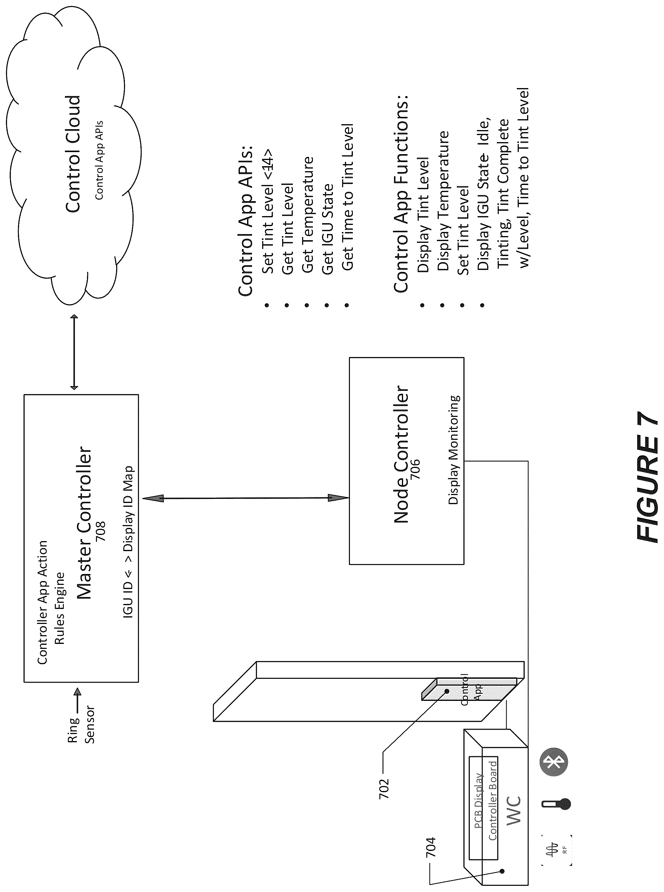 Patent US12455484 Figure 6 – Tintable window system useable as a display for a user interface by an authorized user