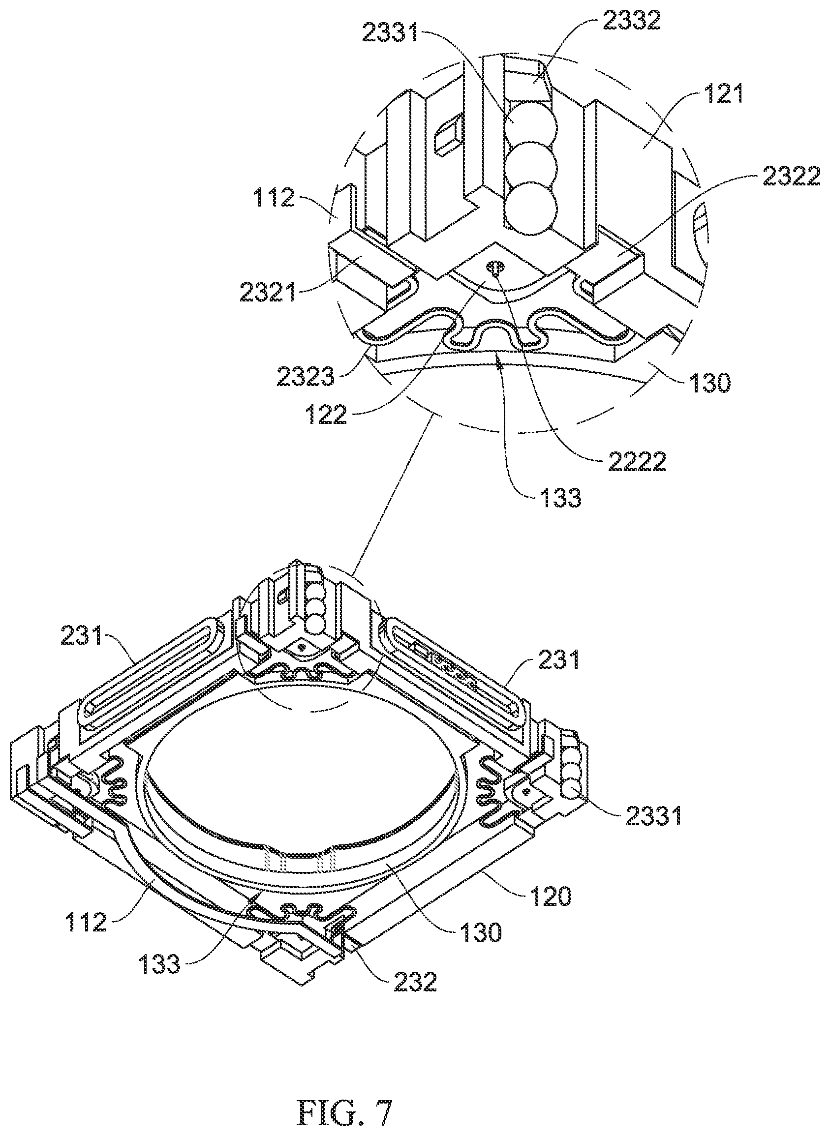 Patent US12455495 Figure 5 – Lens module and electronic device