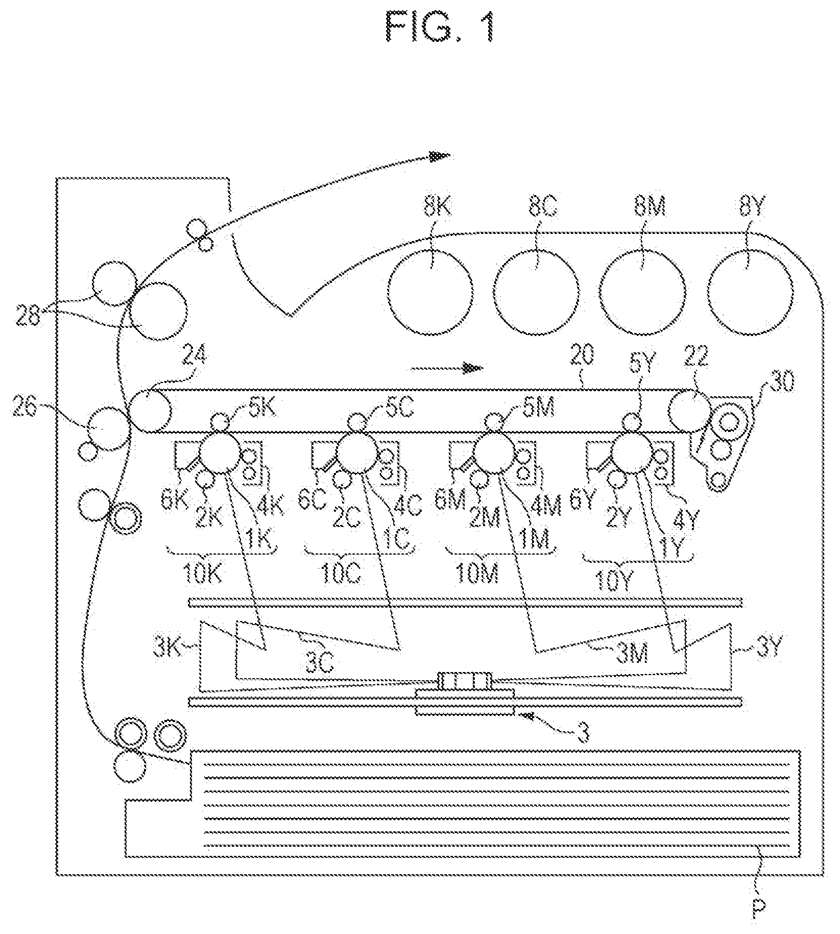 Patent US12455514 Figure 1 – Electrostatic image developing toner, electrostatic image developer, and toner cartridge