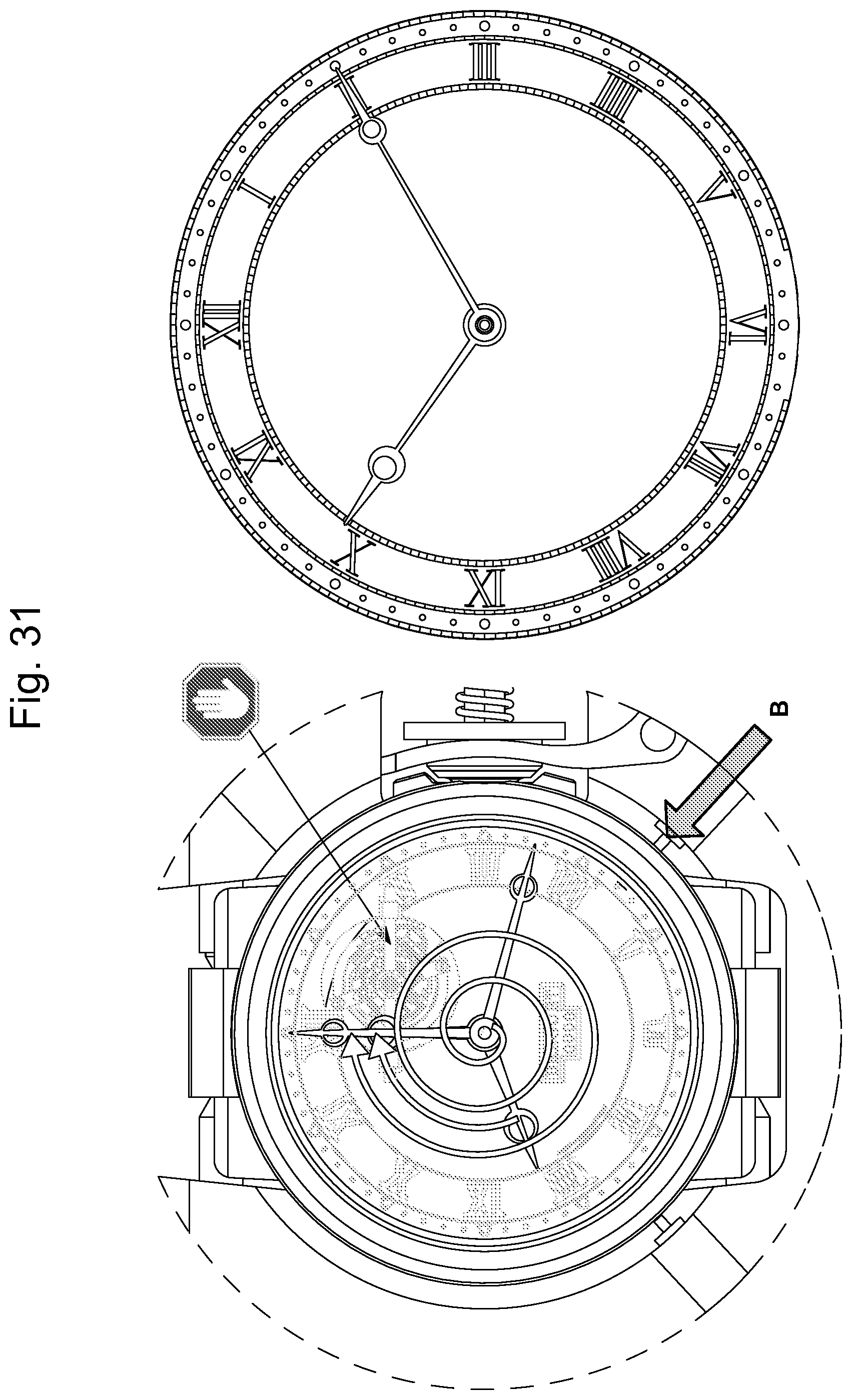 Patent US12455537 Figure 14 – Sympathetic timepiece assembly