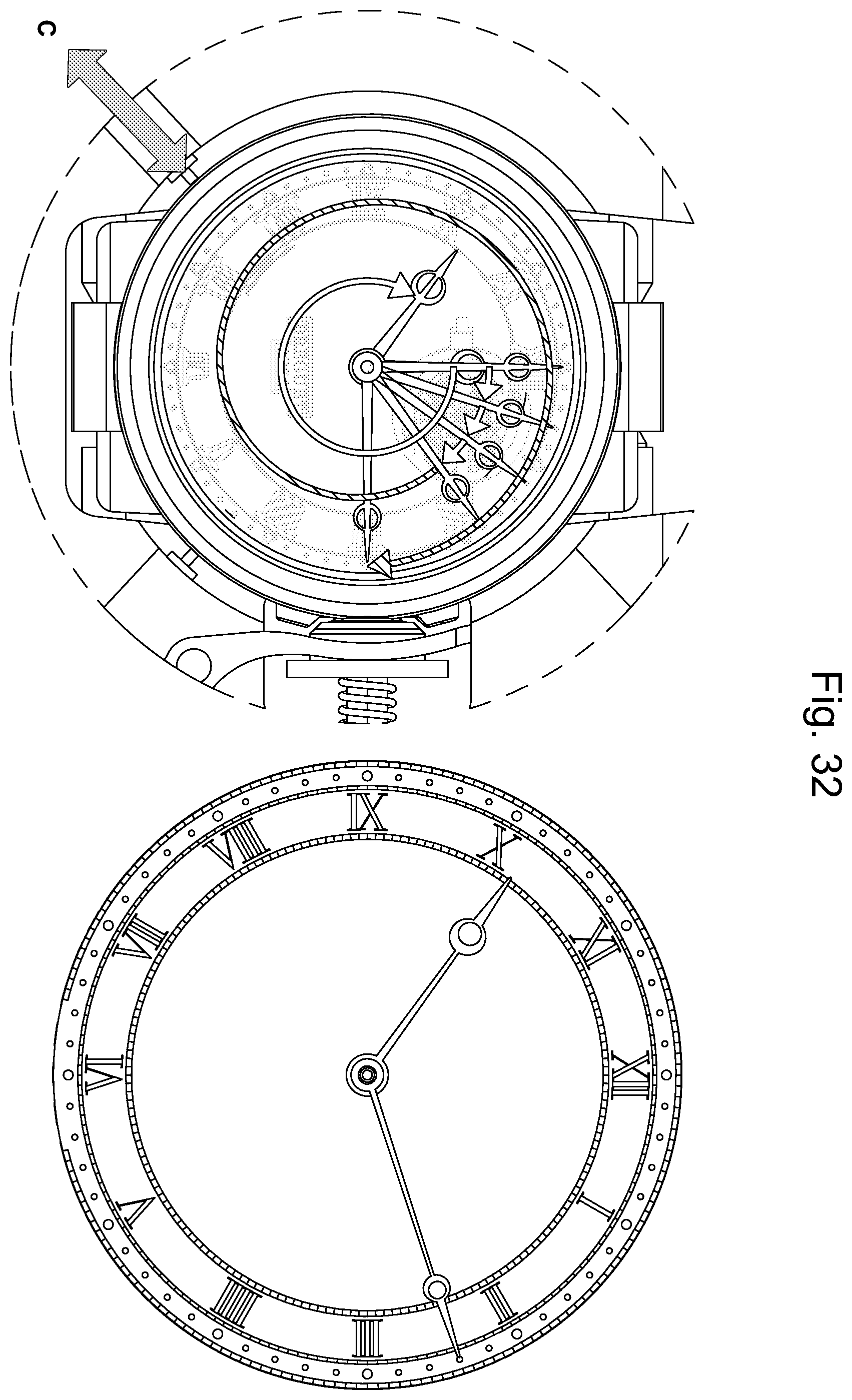 Patent US12455537 Figure 15 – Sympathetic timepiece assembly
