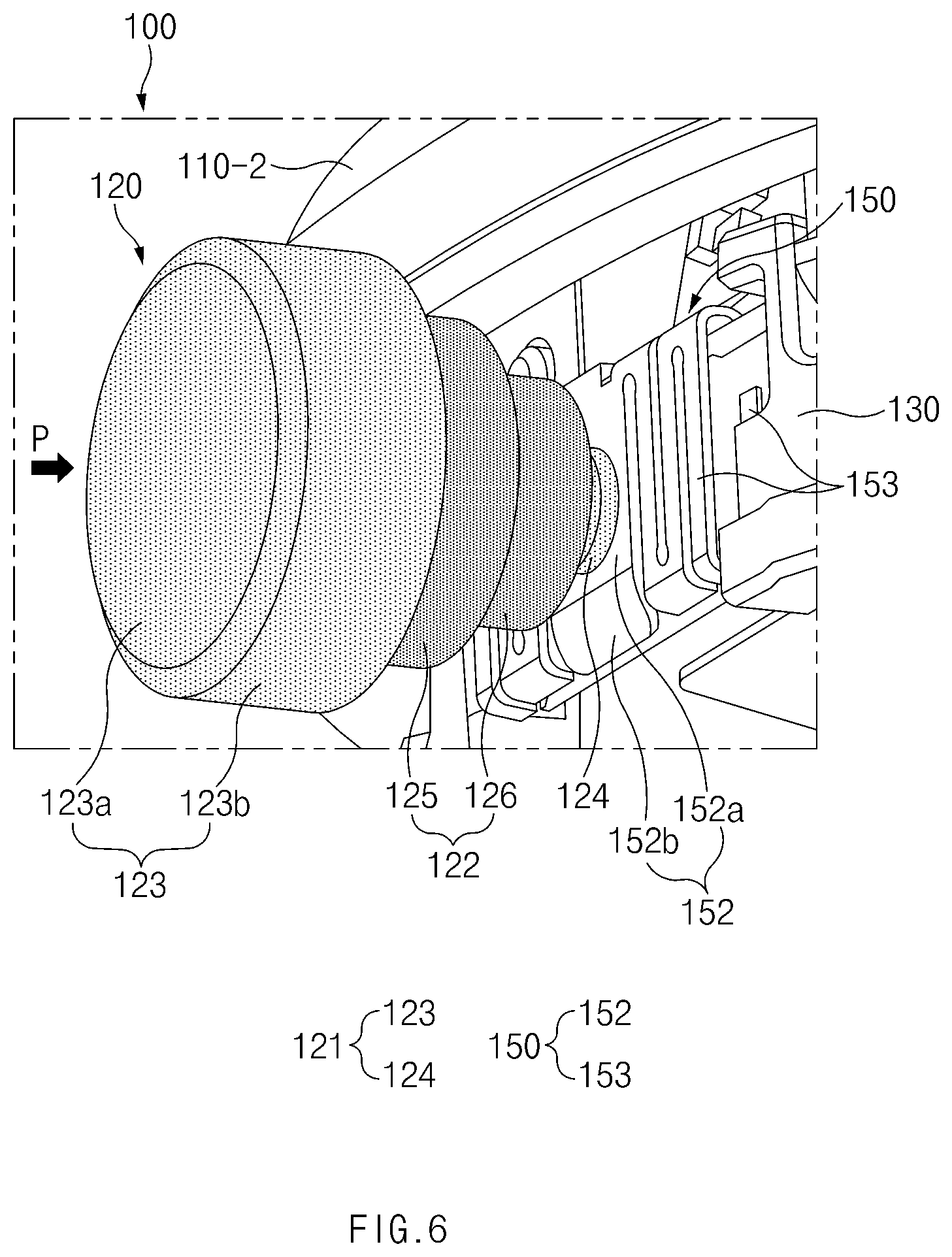 Patent US12455539 Figure 6 – Electronic device comprising electrode button