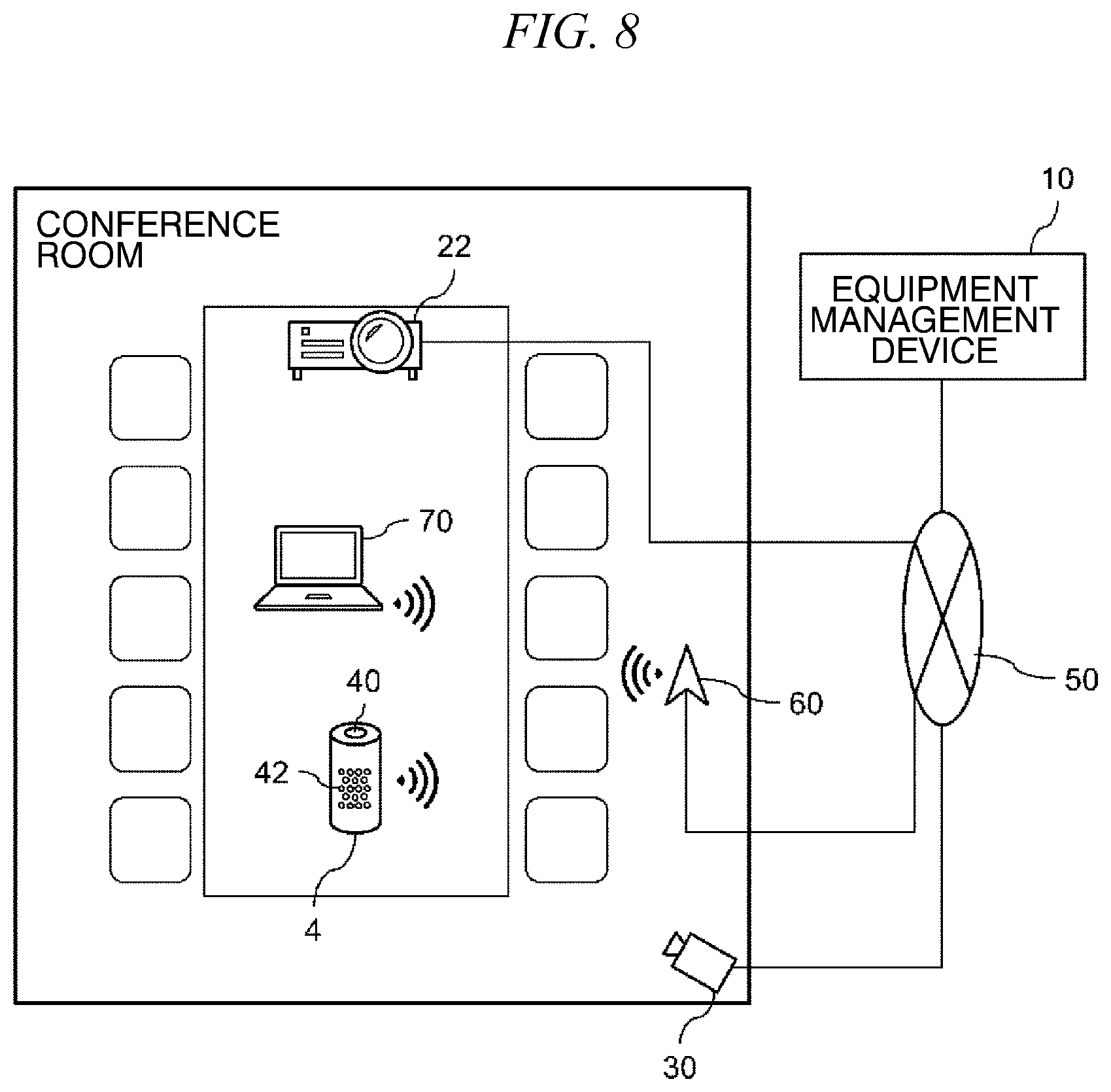 Patent US12455541 Figure 8 – Equipment management device, equipment management method, and program