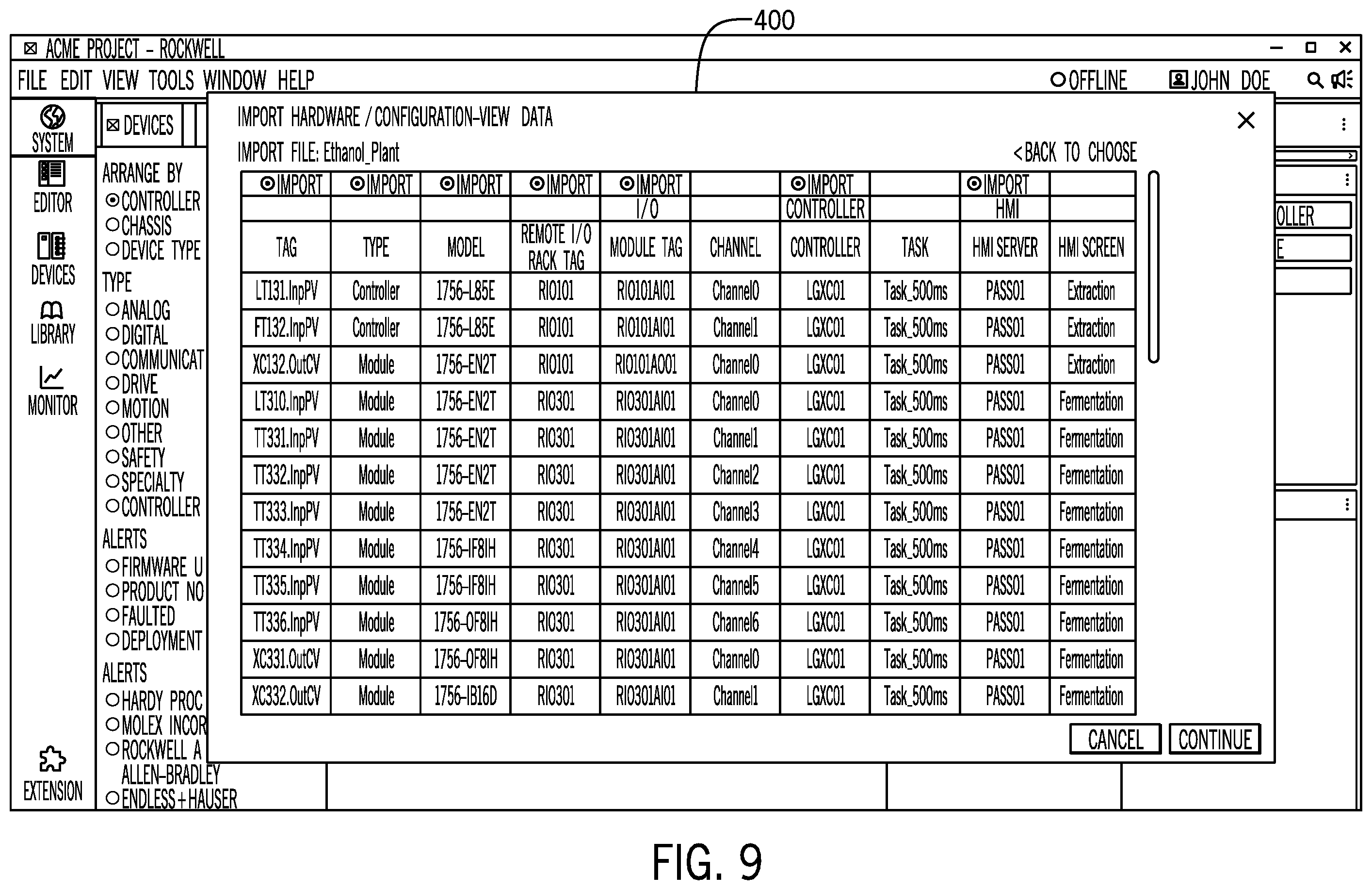 Patent US12455545 Figure 11 – System and method for smart selection and building of industrial automation control systems from industrial automation control libraries and objects