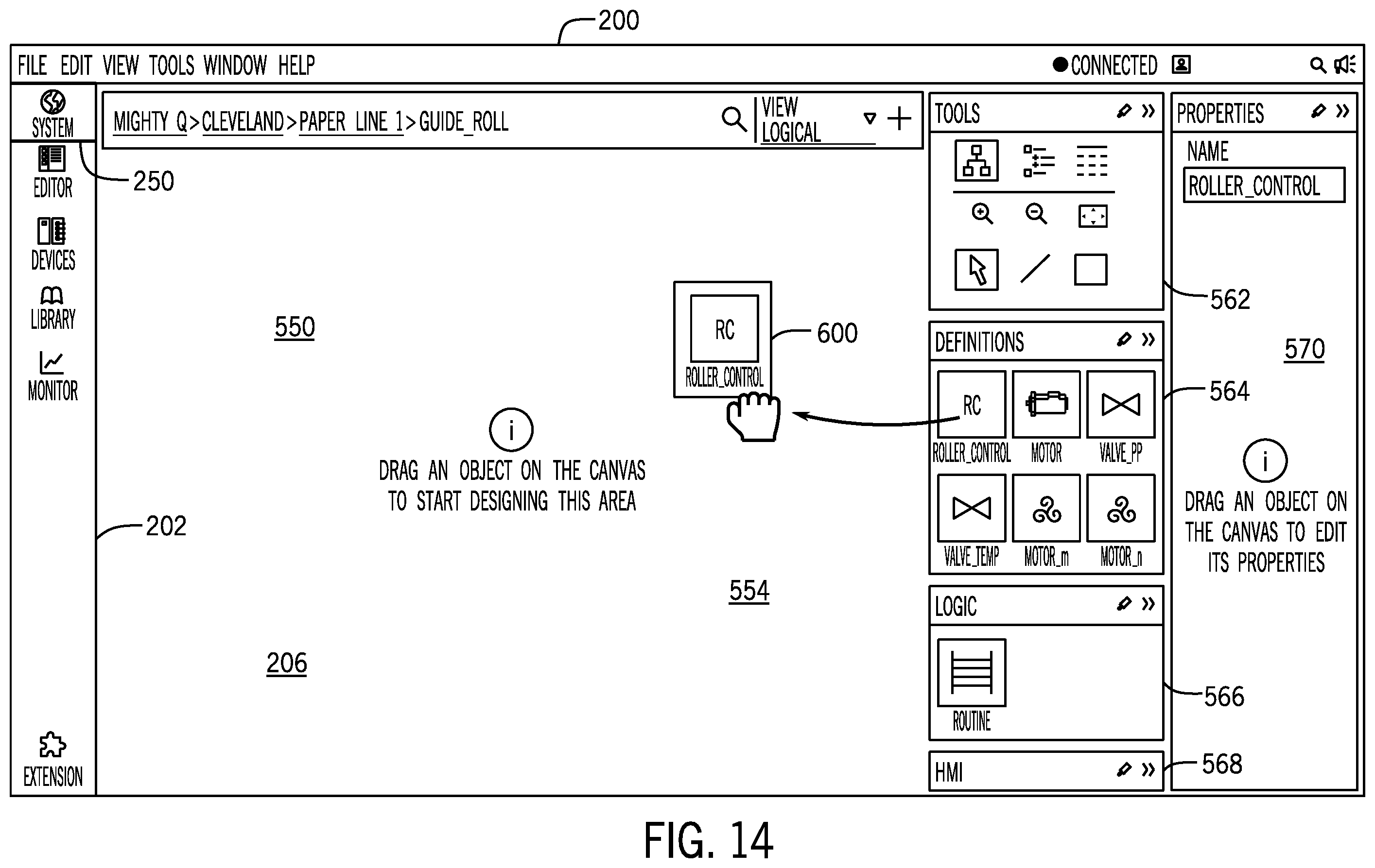 Patent US12455545 Figure 16 – System and method for smart selection and building of industrial automation control systems from industrial automation control libraries and objects